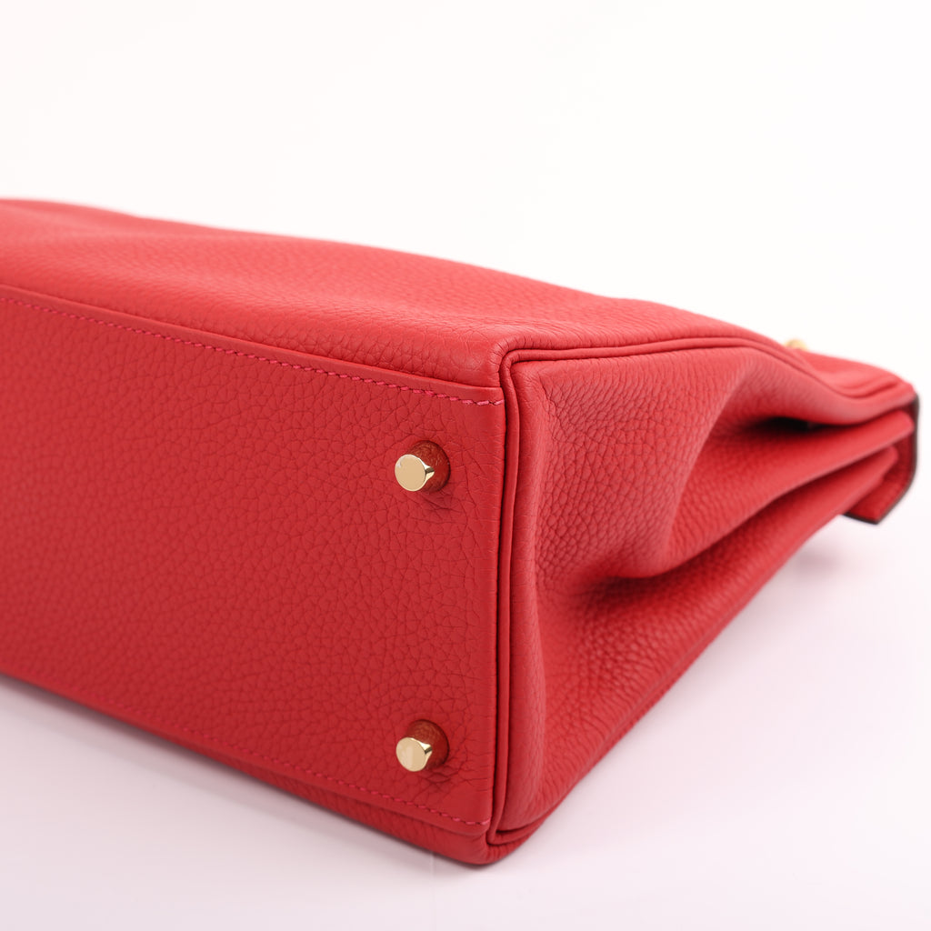 Hermès Vermillion Togo Retourne Kelly 28 (GHW | 2023)
