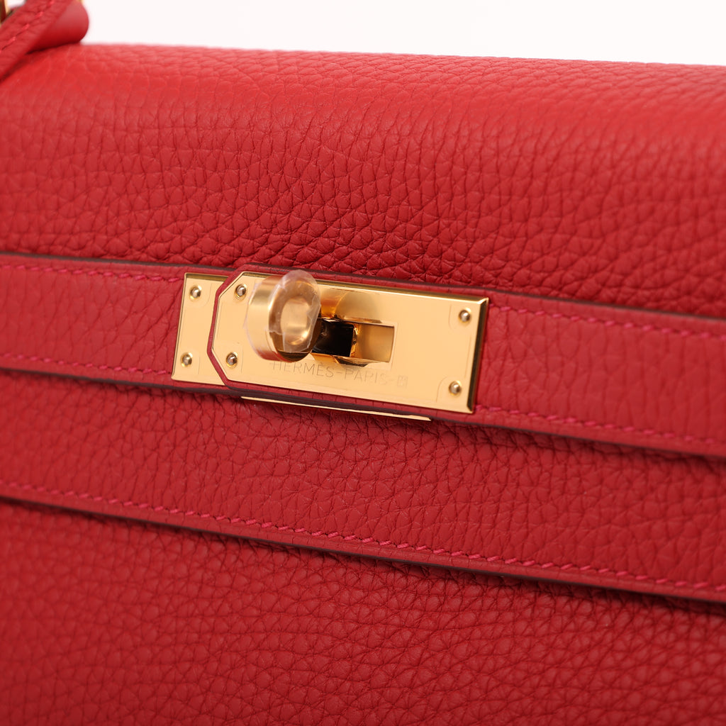 Hermès Vermillion Togo Retourne Kelly 28 (GHW | 2023)