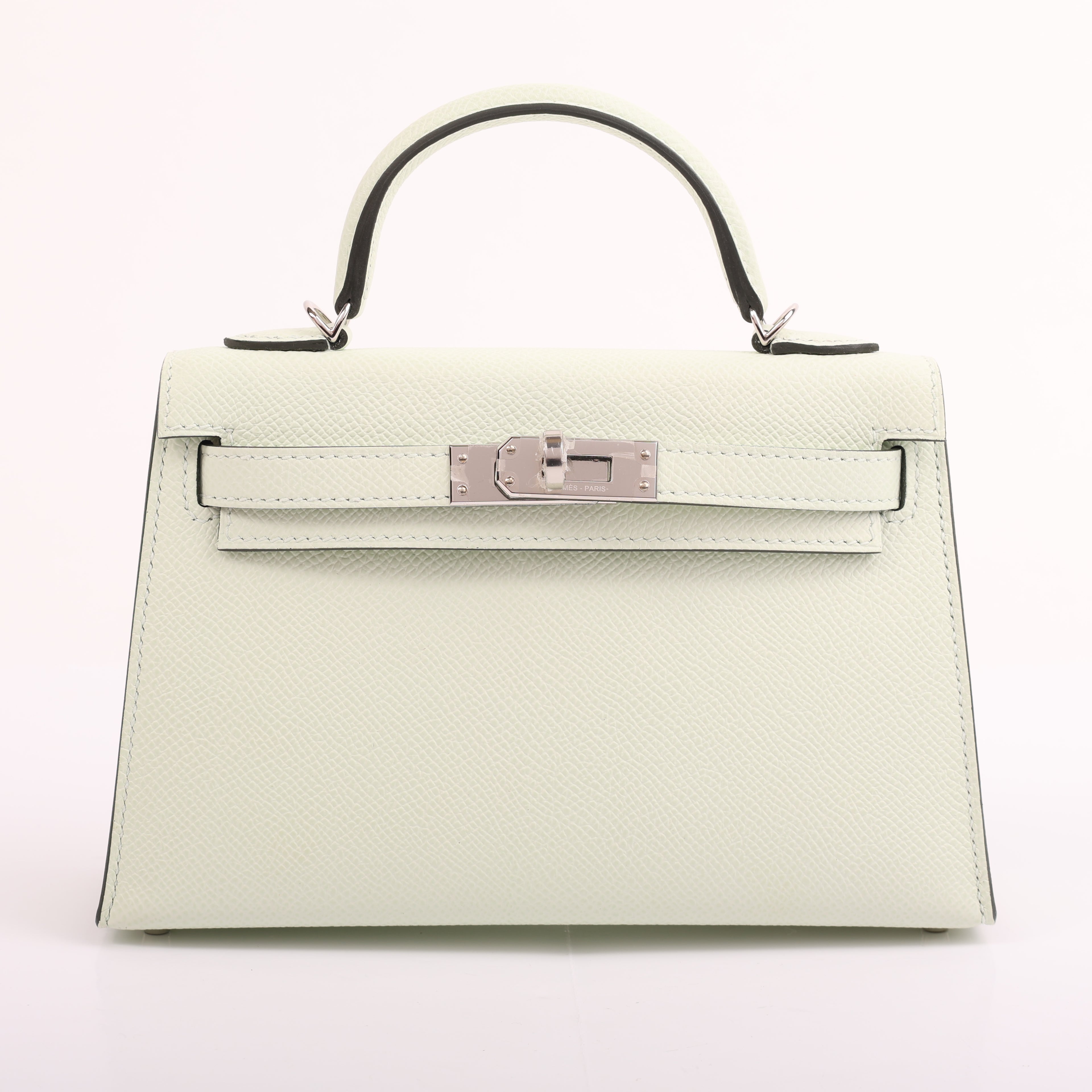 Hermès Vert Fizz Epsom Mini Kelly II 20 (PHW | 2022)