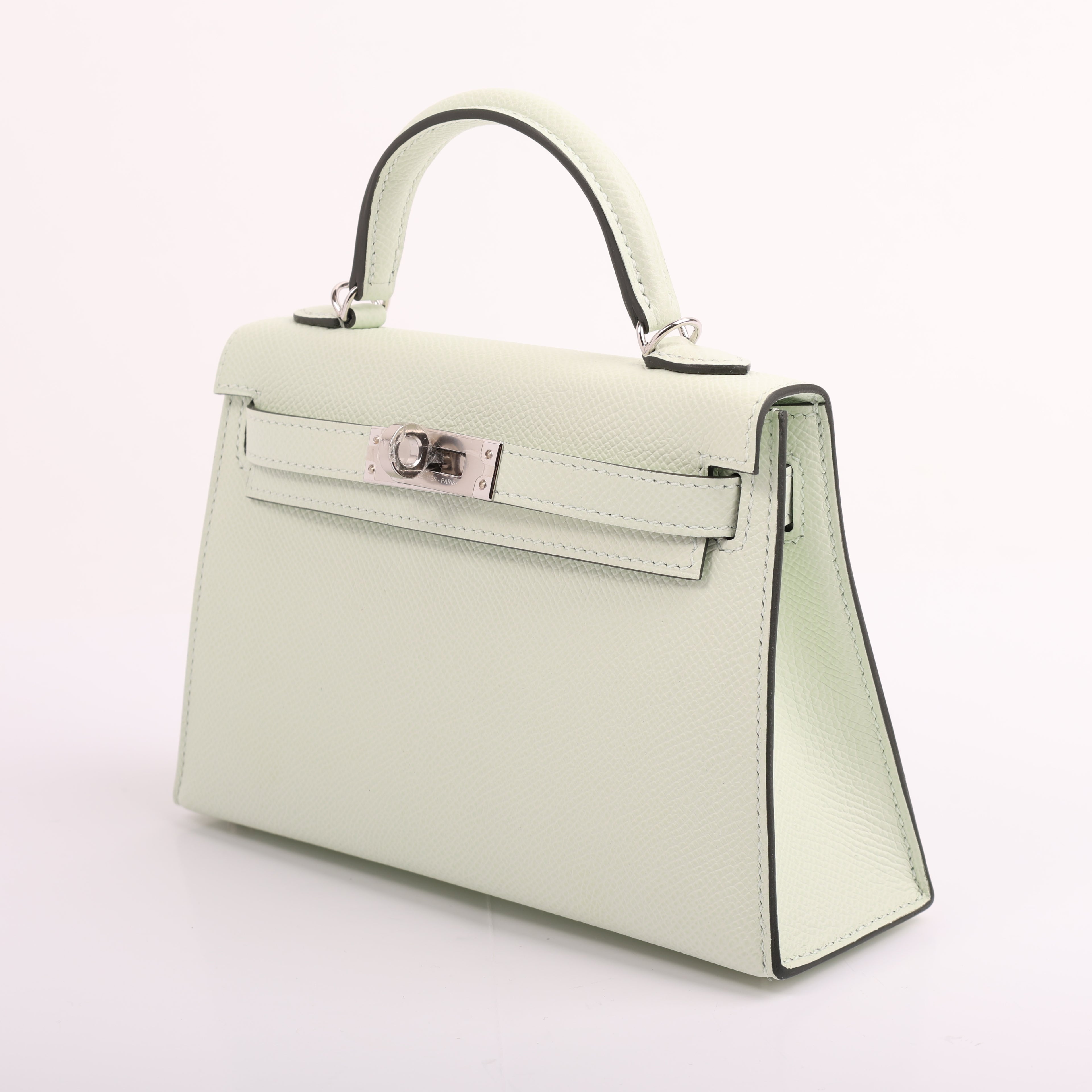 Hermès Vert Fizz Epsom Mini Kelly II 20 (PHW | 2022)