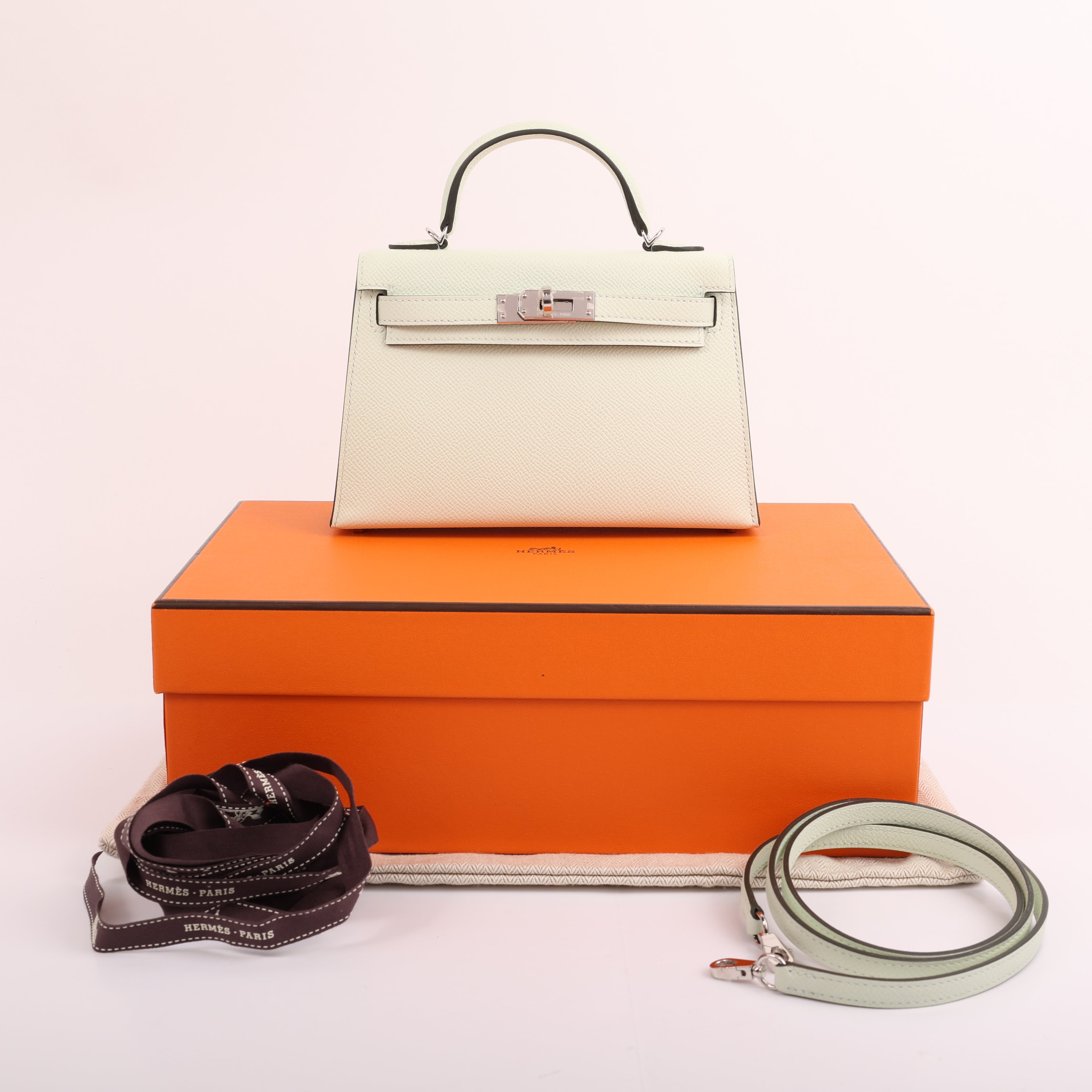 Hermès Vert Fizz Epsom Mini Kelly II 20 (PHW | 2022)