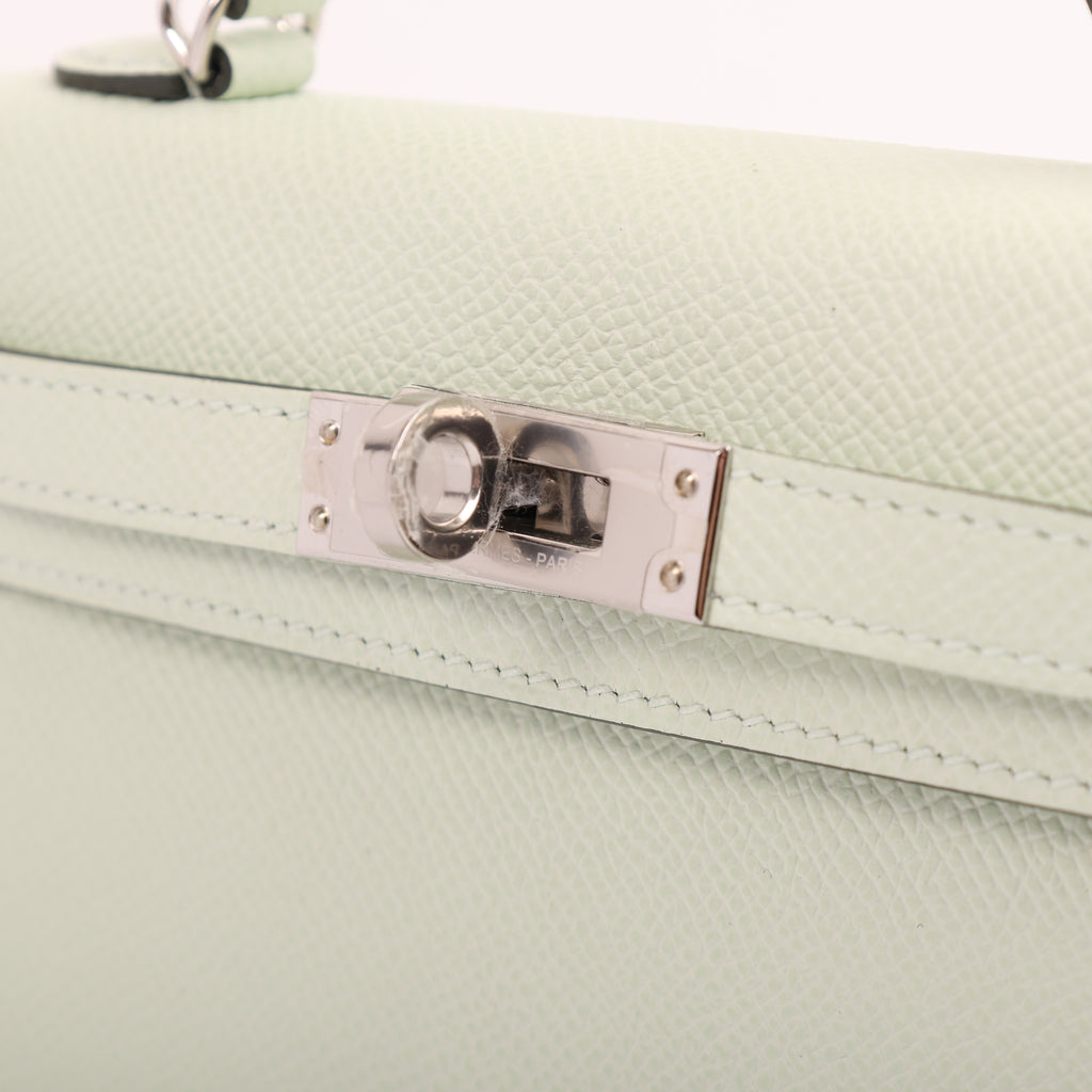 Hermès Vert Fizz Epsom Mini Kelly II 20 (PHW | 2022)