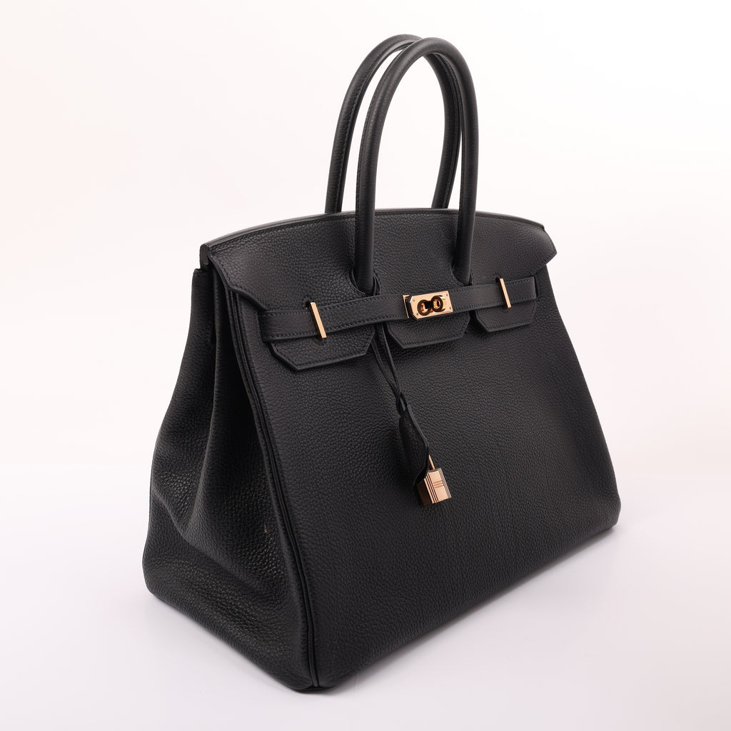 Hermès Black Togo Retourne Birkin 35 (GHW | 2020)