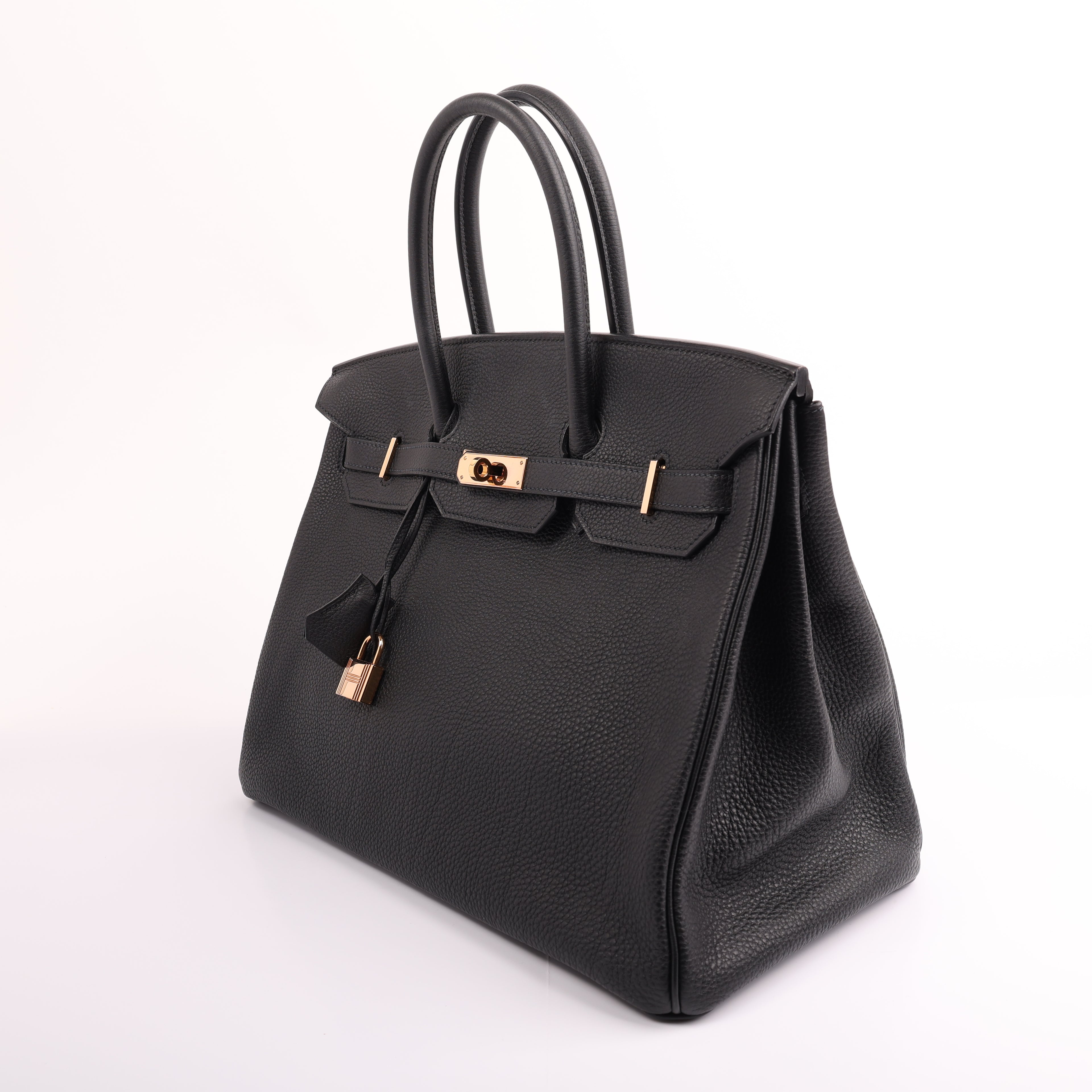 Hermès Black Togo Retourne Birkin 35 (GHW | 2020)