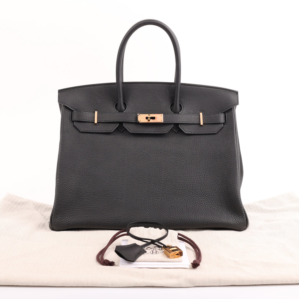Hermès Black Togo Retourne Birkin 35 (GHW | 2020)