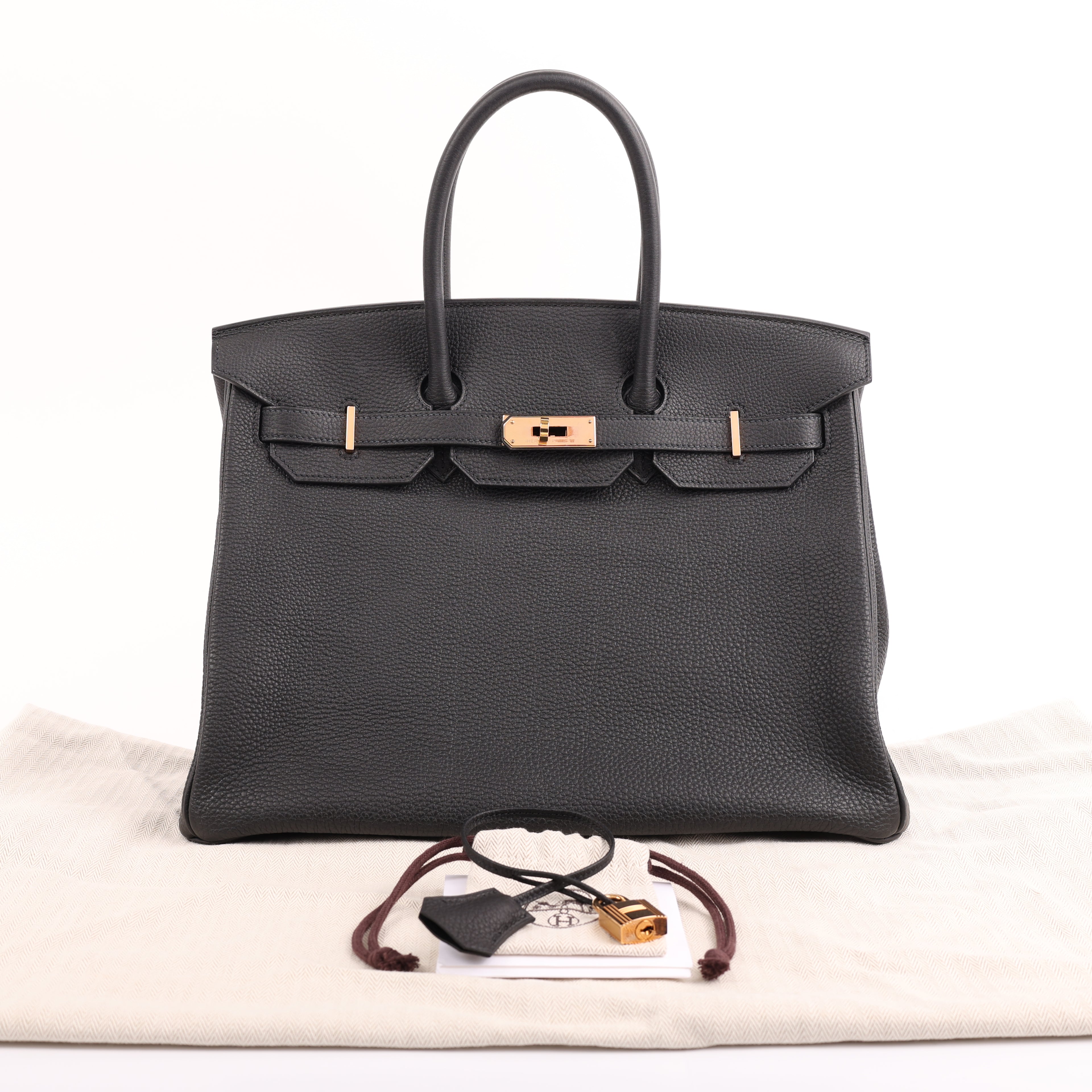 Hermès Black Togo Retourne Birkin 35 (GHW | 2020)