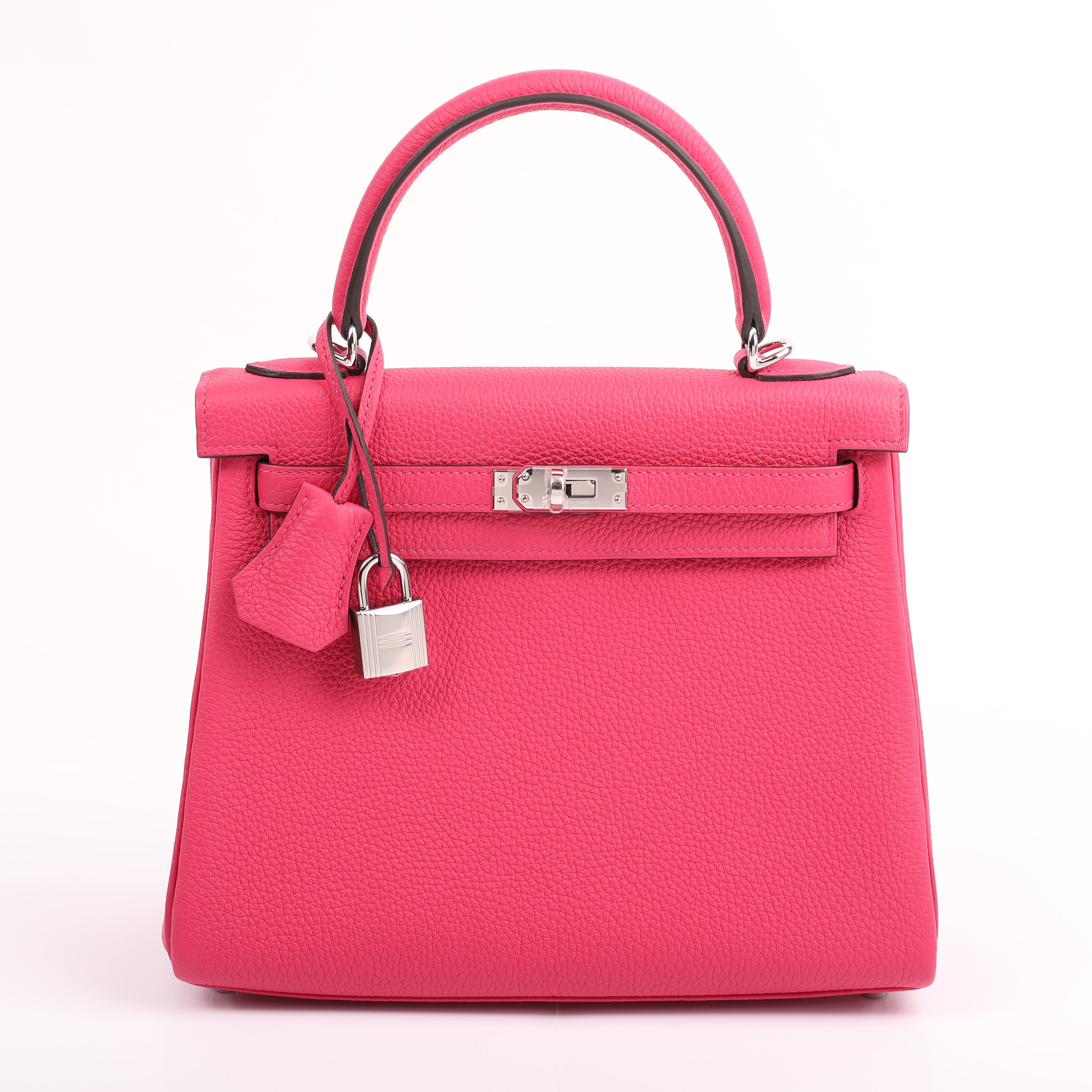 Hermès Rose Mexico Togo Retourne Kelly 25 (PHW | 2025)