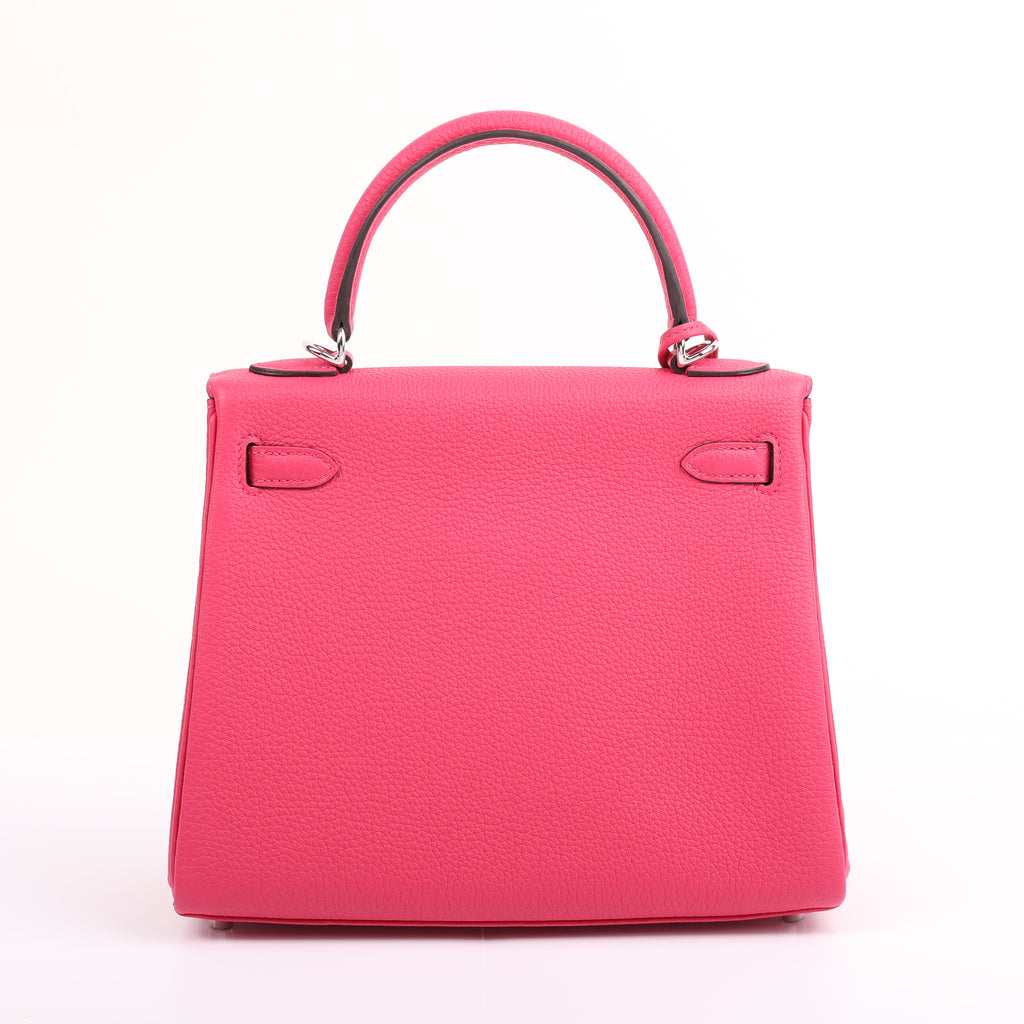 Hermès Rose Mexico Togo Retourne Kelly 25 (PHW | 2025)