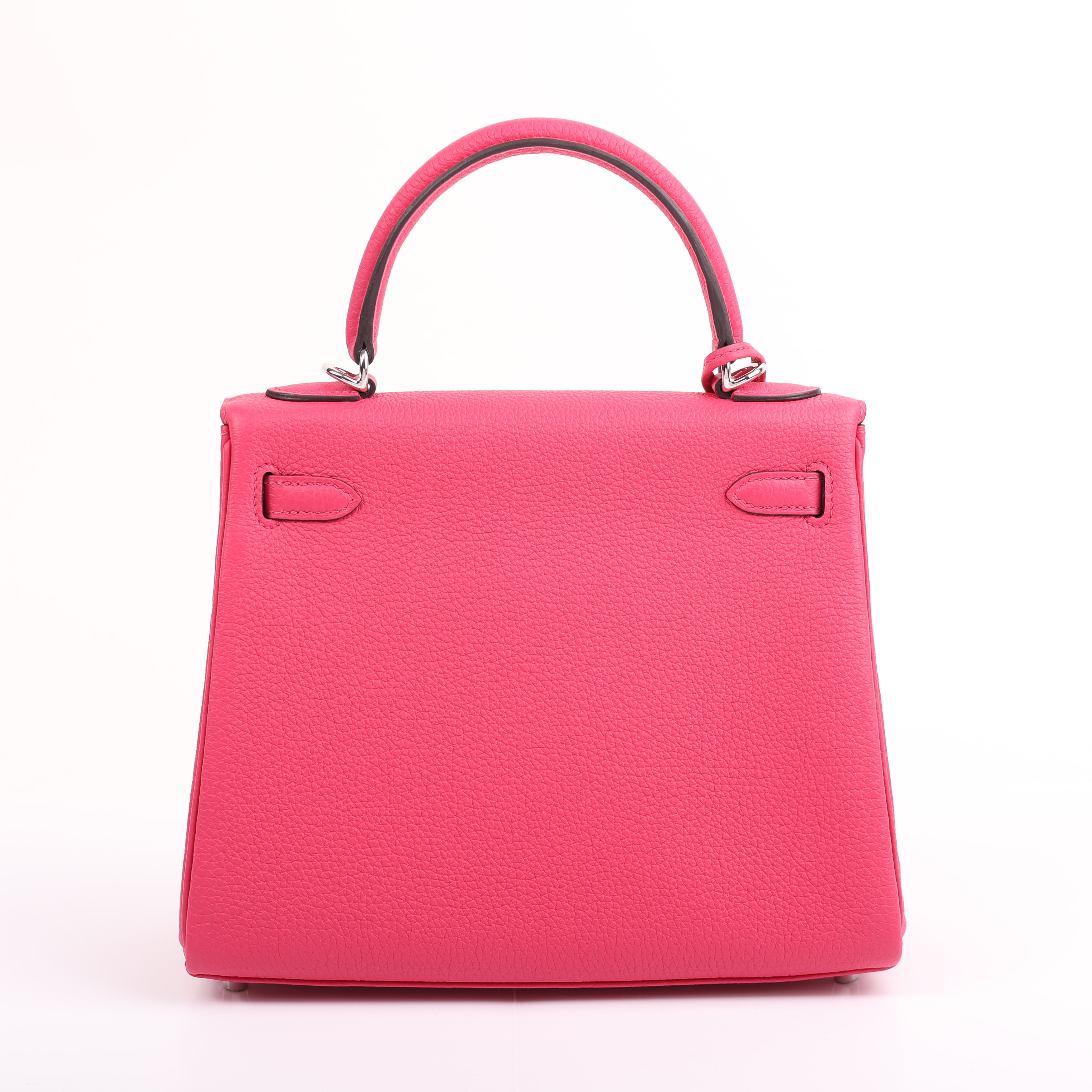 Hermès Rose Mexico Togo Retourne Kelly 25 (PHW | 2025)
