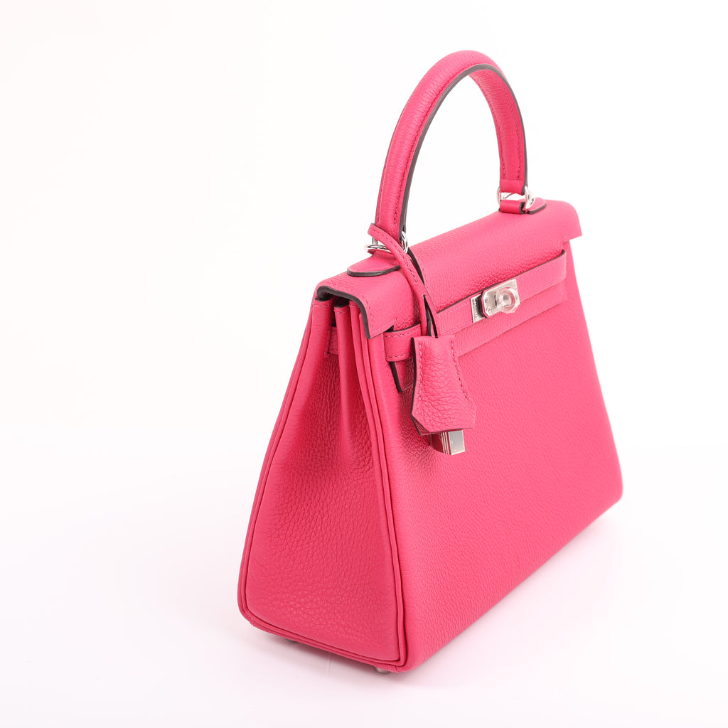 Hermès Rose Mexico Togo Retourne Kelly 25 (PHW | 2025)