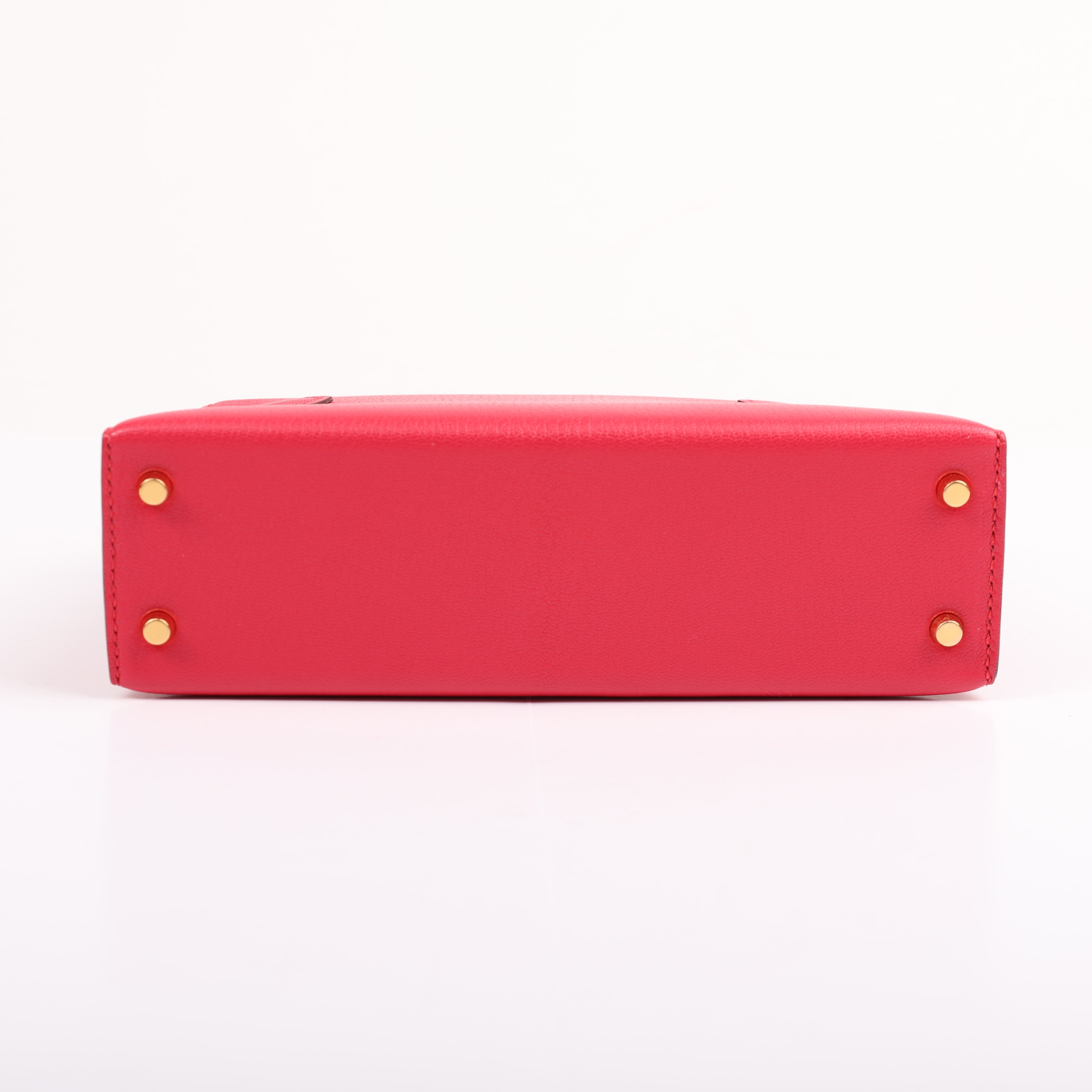 Hermes Rose Extrême Chèvre Chamkila Mini Kelly II 20 (GHW | 2020)