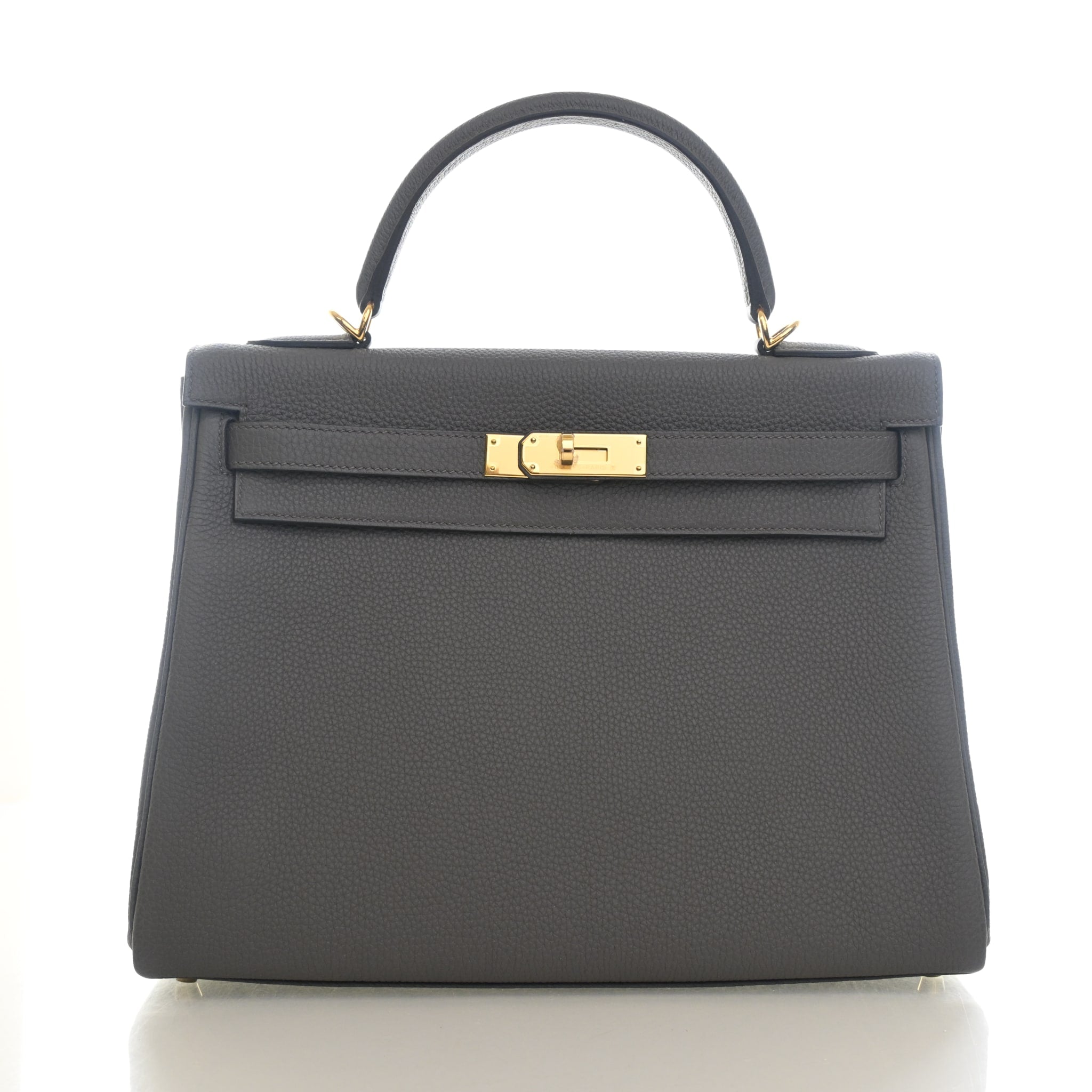 Hermès Gris Étain Togo Kelly 32 (GHW | 2021)