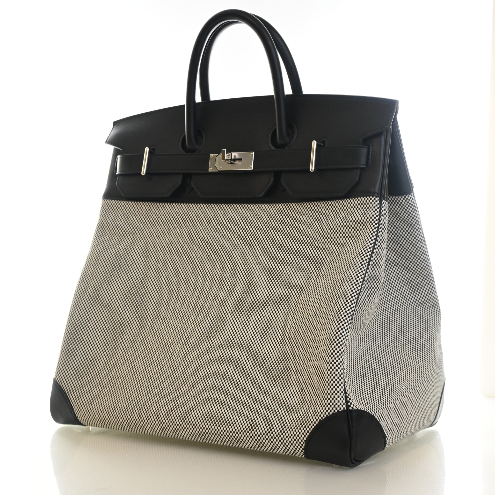 Hermès Noir Criss Cross Toile HAC Birkin 40 (PHW | 2022)