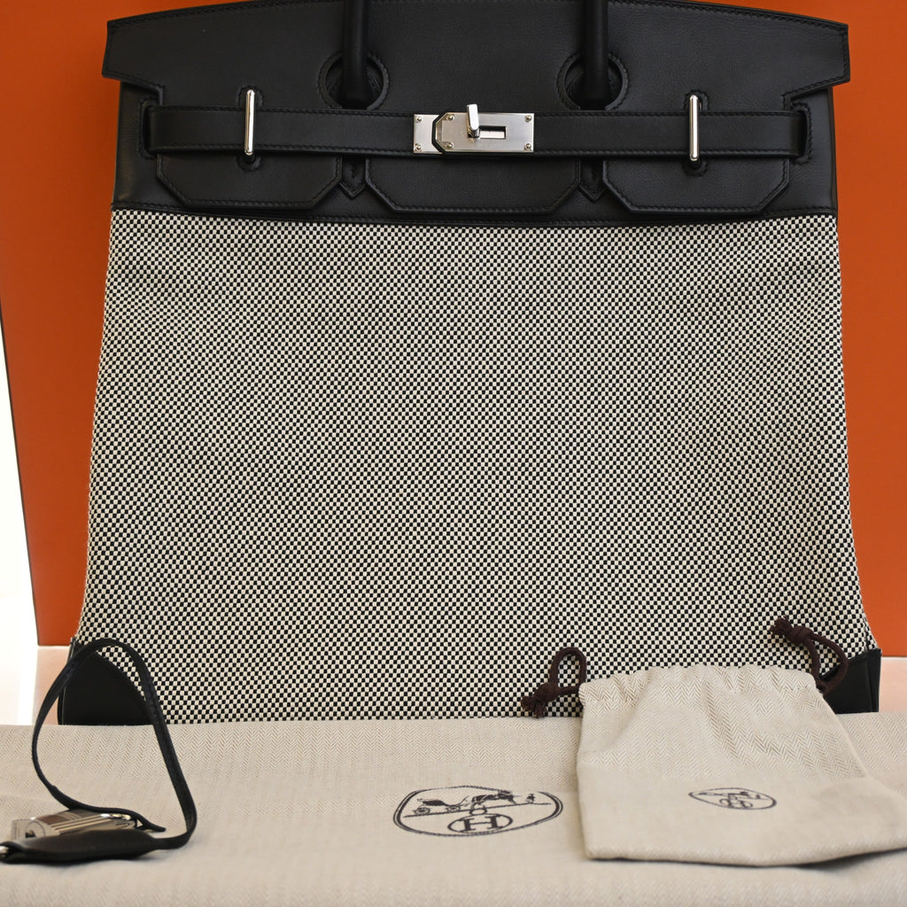 Hermès Noir Criss Cross Toile HAC Birkin 40 (PHW | 2022)