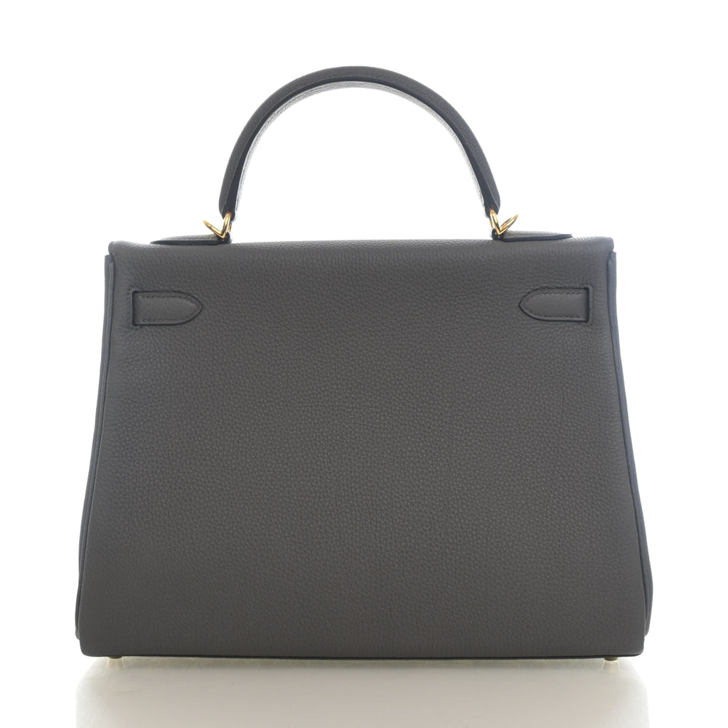 Hermès Gris Étain Togo Kelly 32 (GHW | 2021)