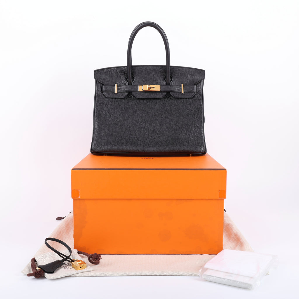 Hermès Black Togo Retourne Birkin 30 (GHW | 2016)