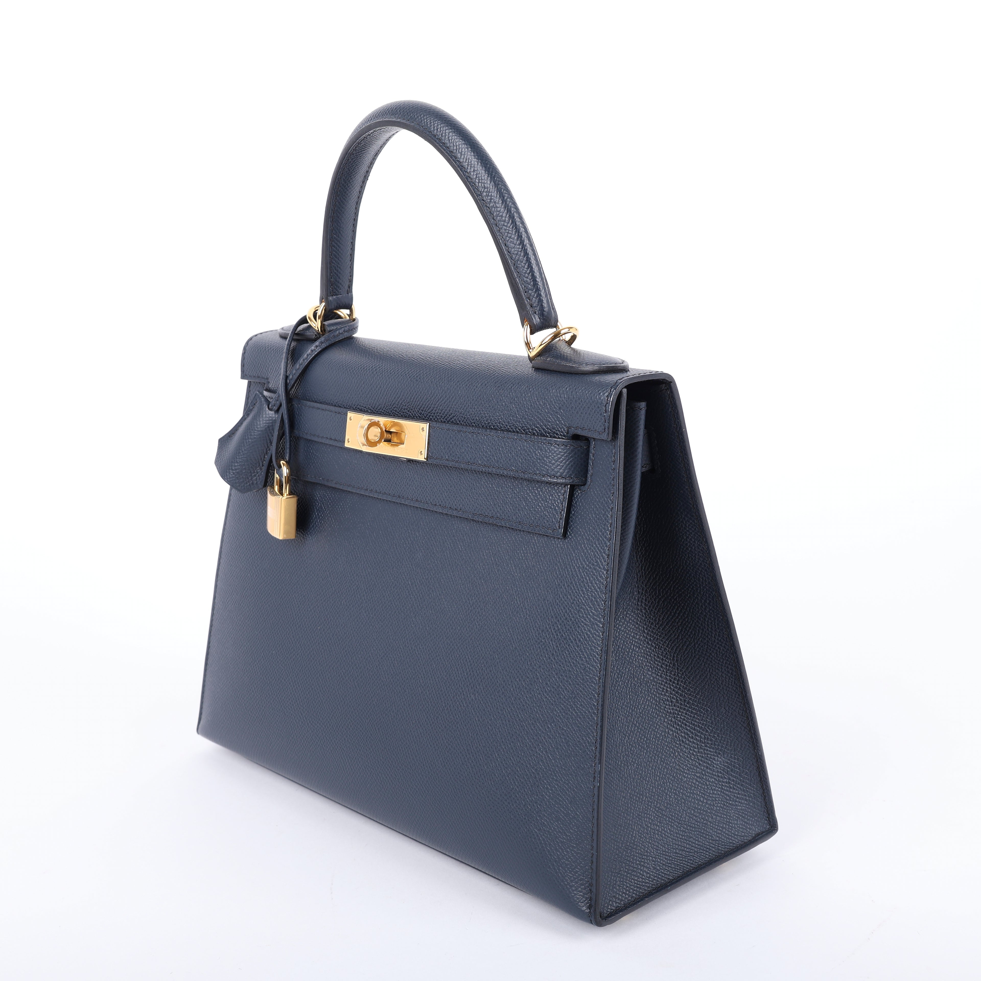 Hermès Bleu Indigo Epsom Sellier Kelly 28 (GHW | 2022)