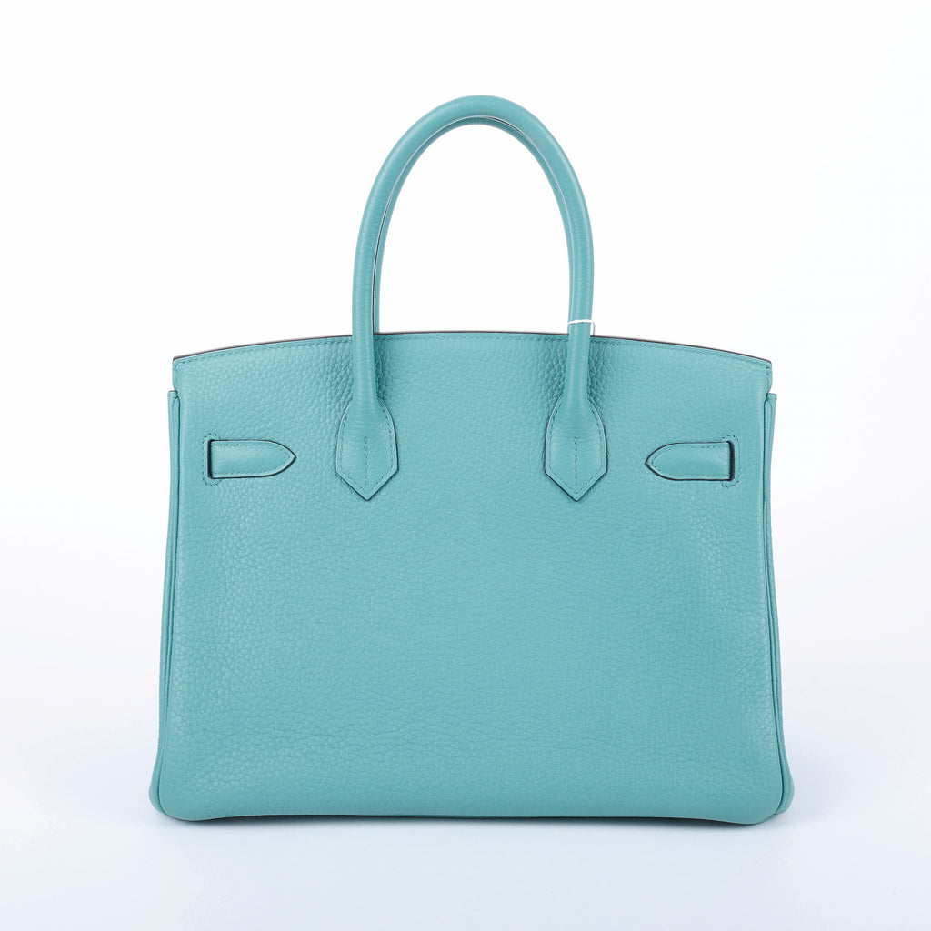 Hermès Bleu Saint Cyr Clemence Retourne Birkin 30 (GHW | 2015)