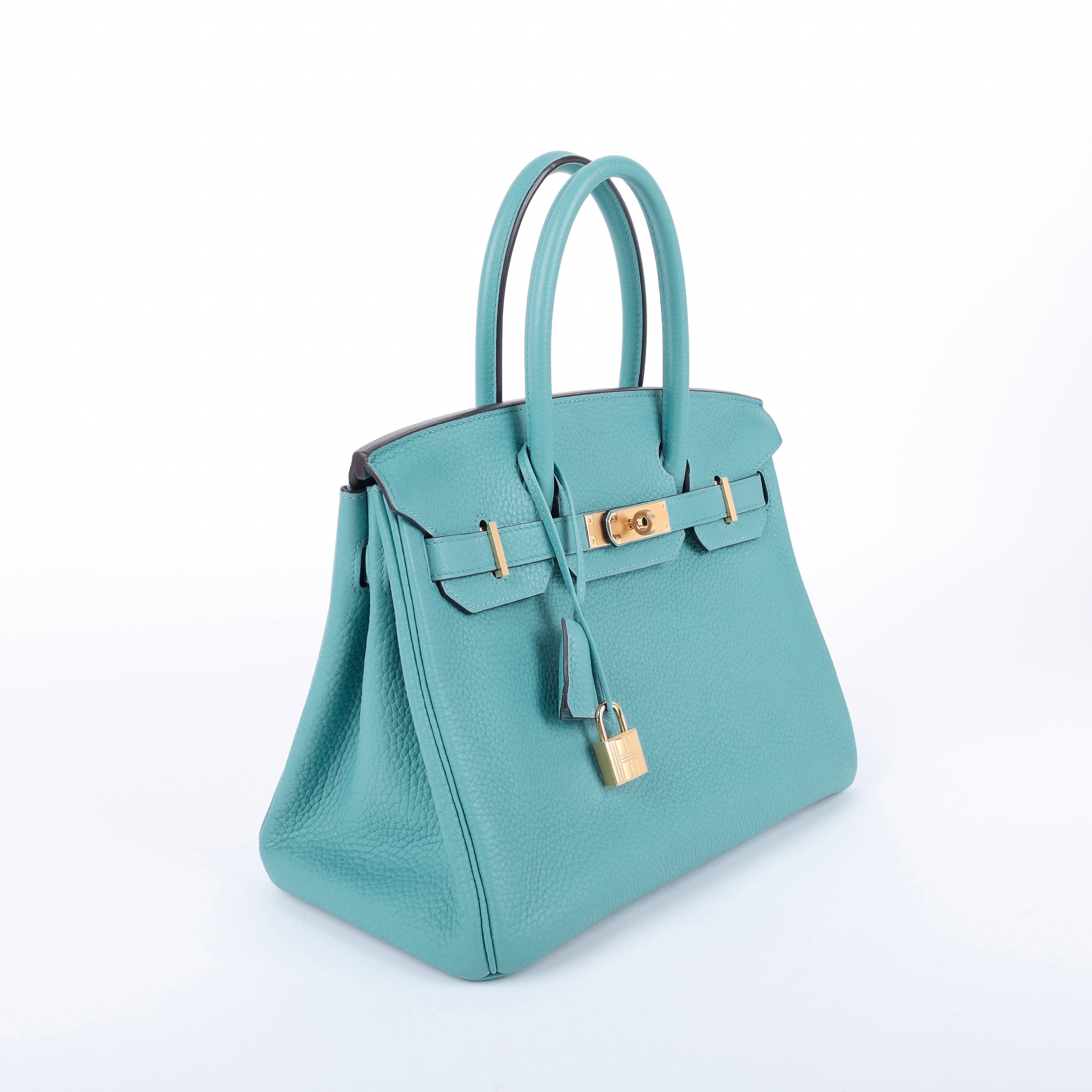 Hermès Bleu Saint Cyr Clemence Retourne Birkin 30 (GHW | 2015)