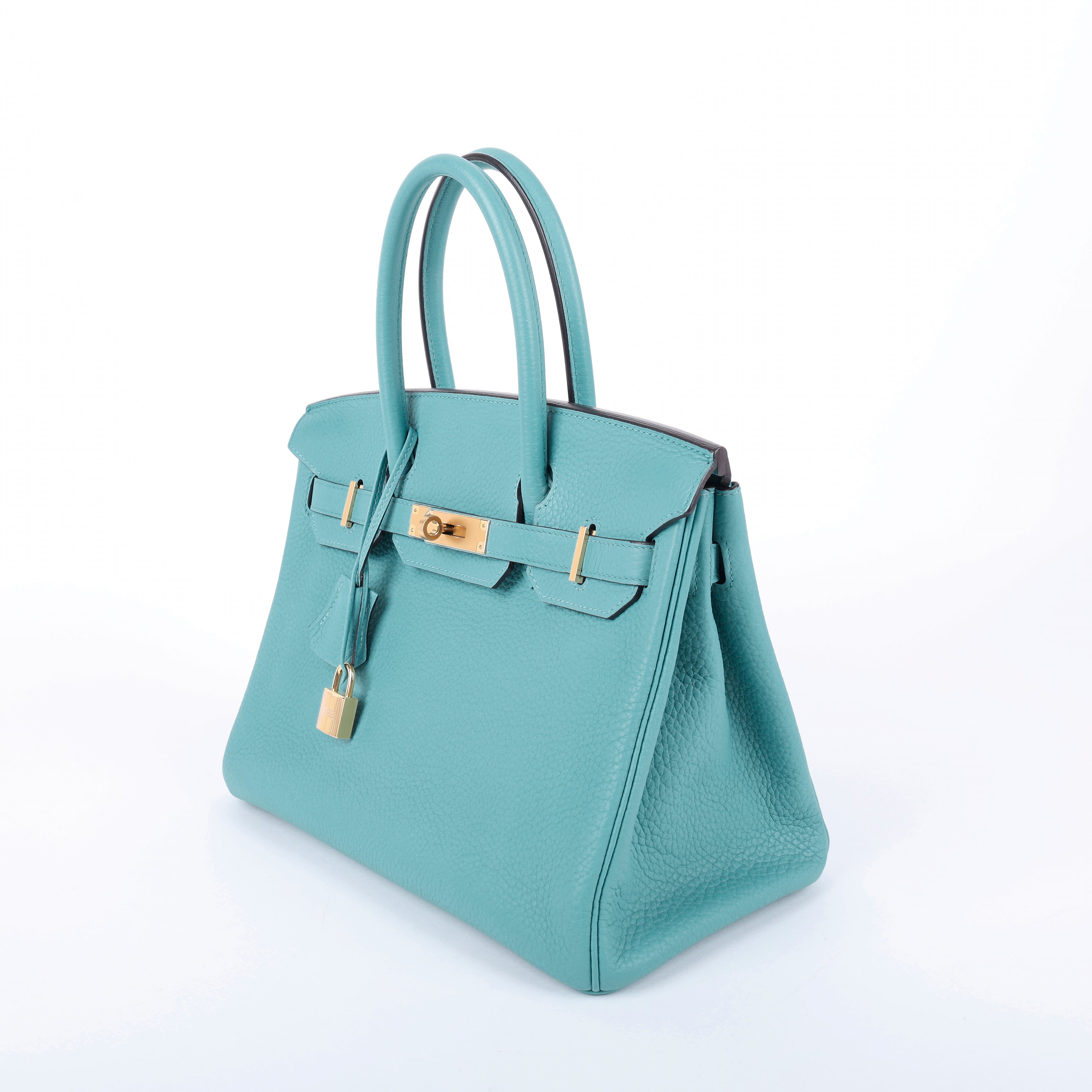 Hermès Bleu Saint Cyr Clemence Retourne Birkin 30 (GHW | 2015)