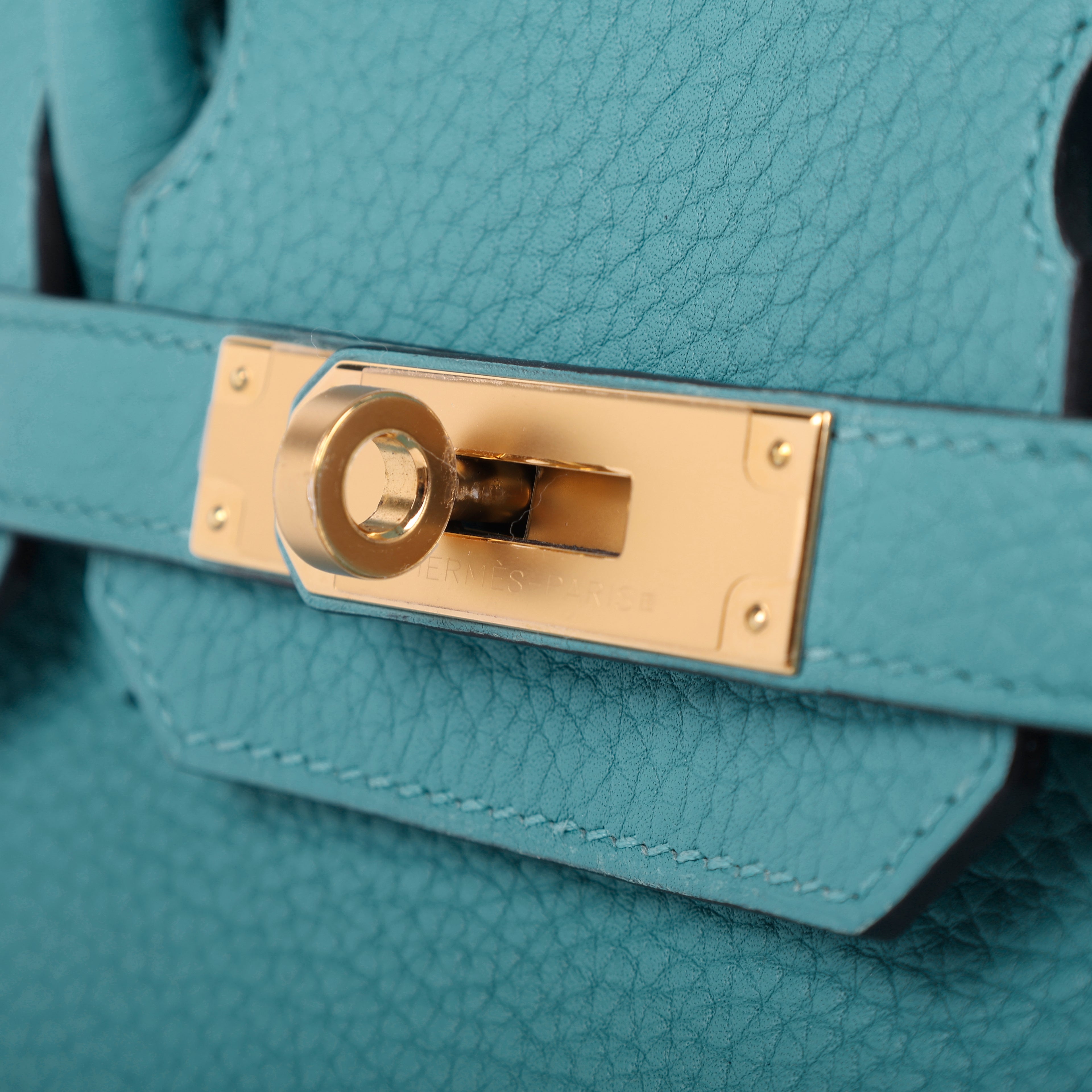 Hermès Bleu Saint Cyr Clemence Retourne Birkin 30 (GHW | 2015)