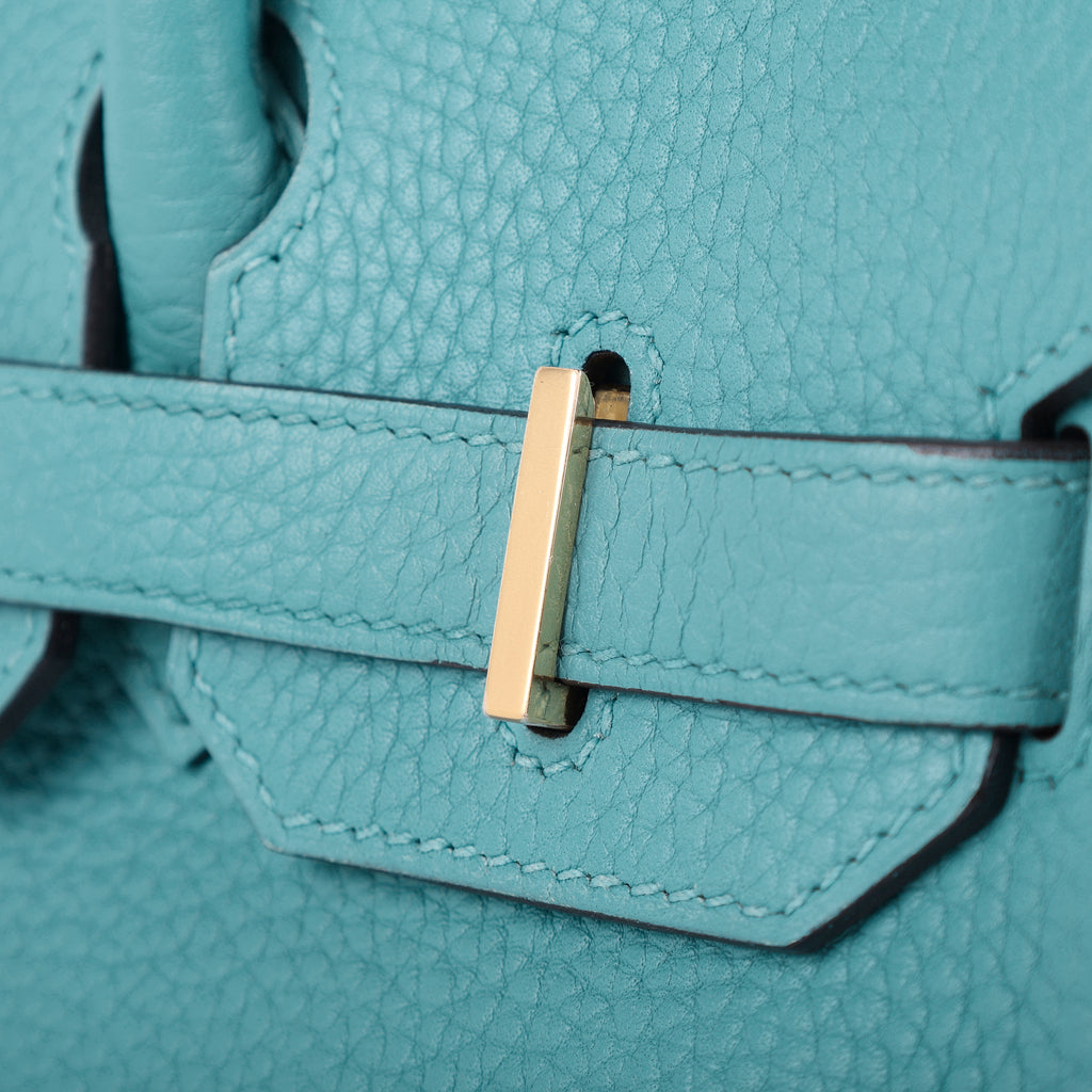 Hermès Bleu Saint Cyr Clemence Retourne Birkin 30 (GHW | 2015)