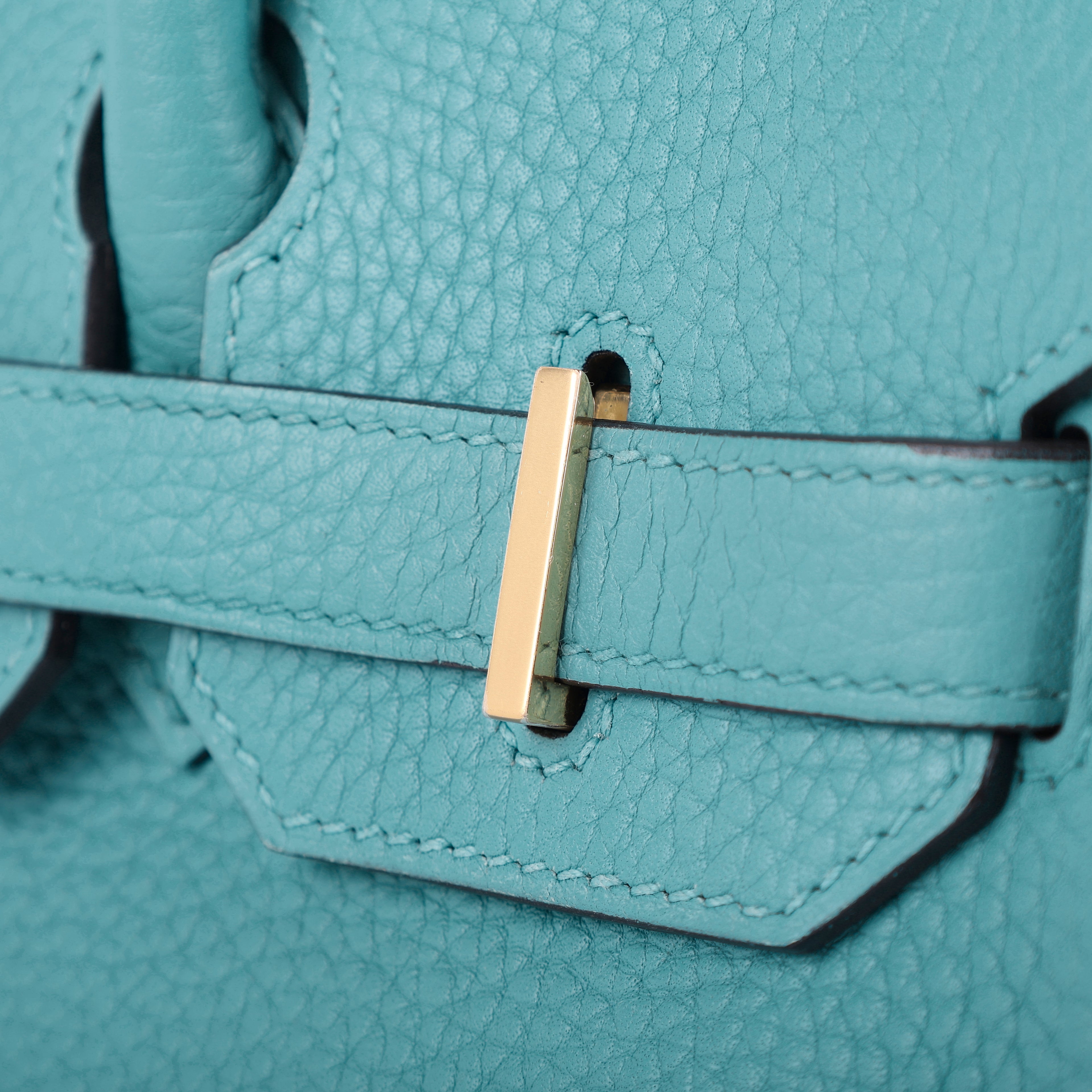 Hermès Bleu Saint Cyr Clemence Retourne Birkin 30 (GHW | 2015)