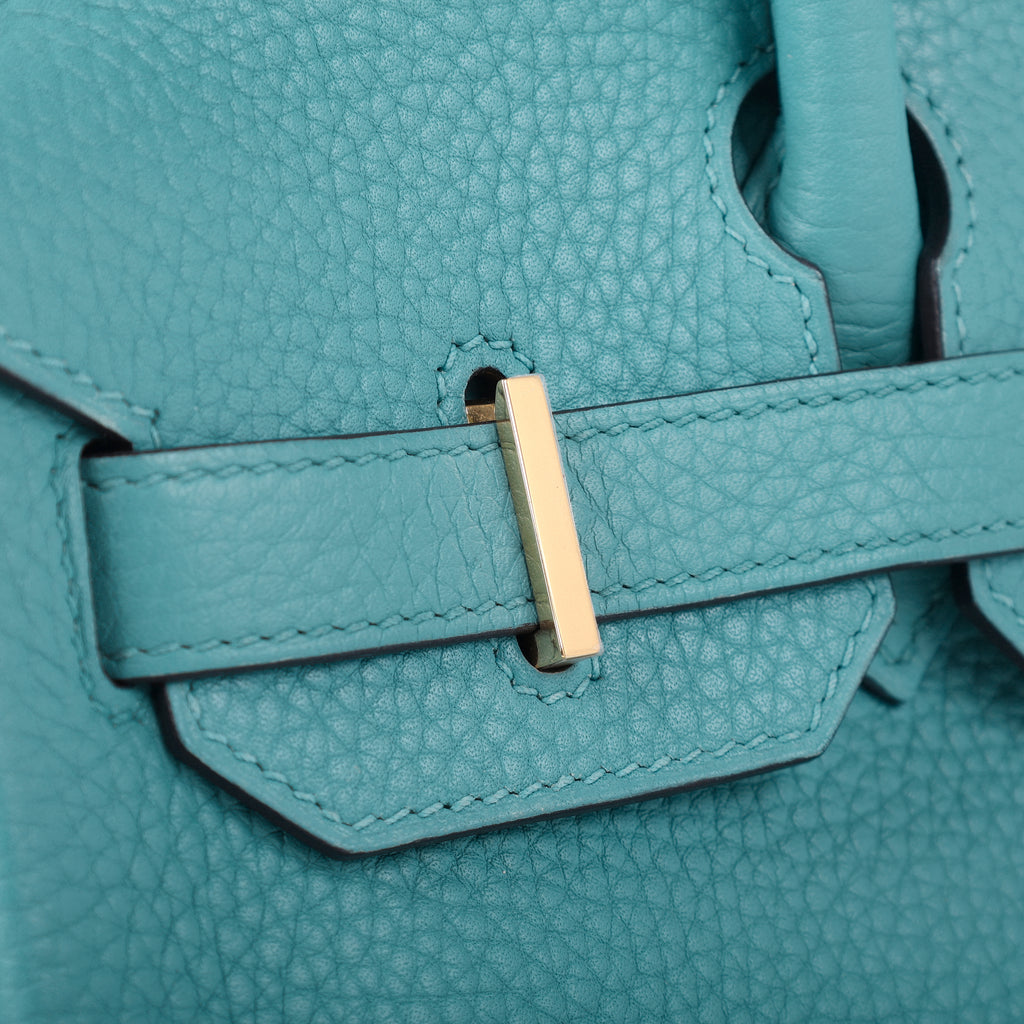 Hermès Bleu Saint Cyr Clemence Retourne Birkin 30 (GHW | 2015)