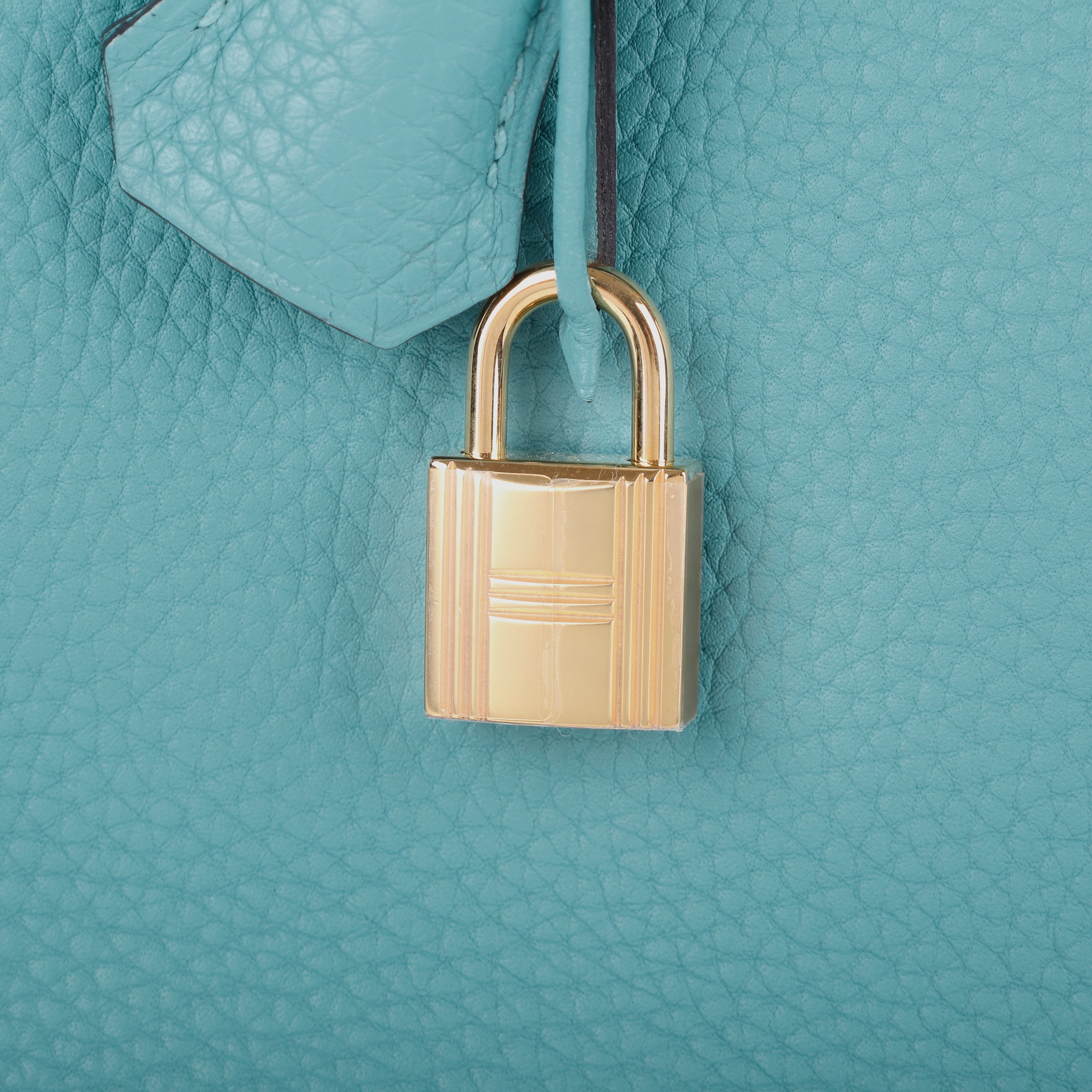Hermès Bleu Saint Cyr Clemence Retourne Birkin 30 (GHW | 2015)