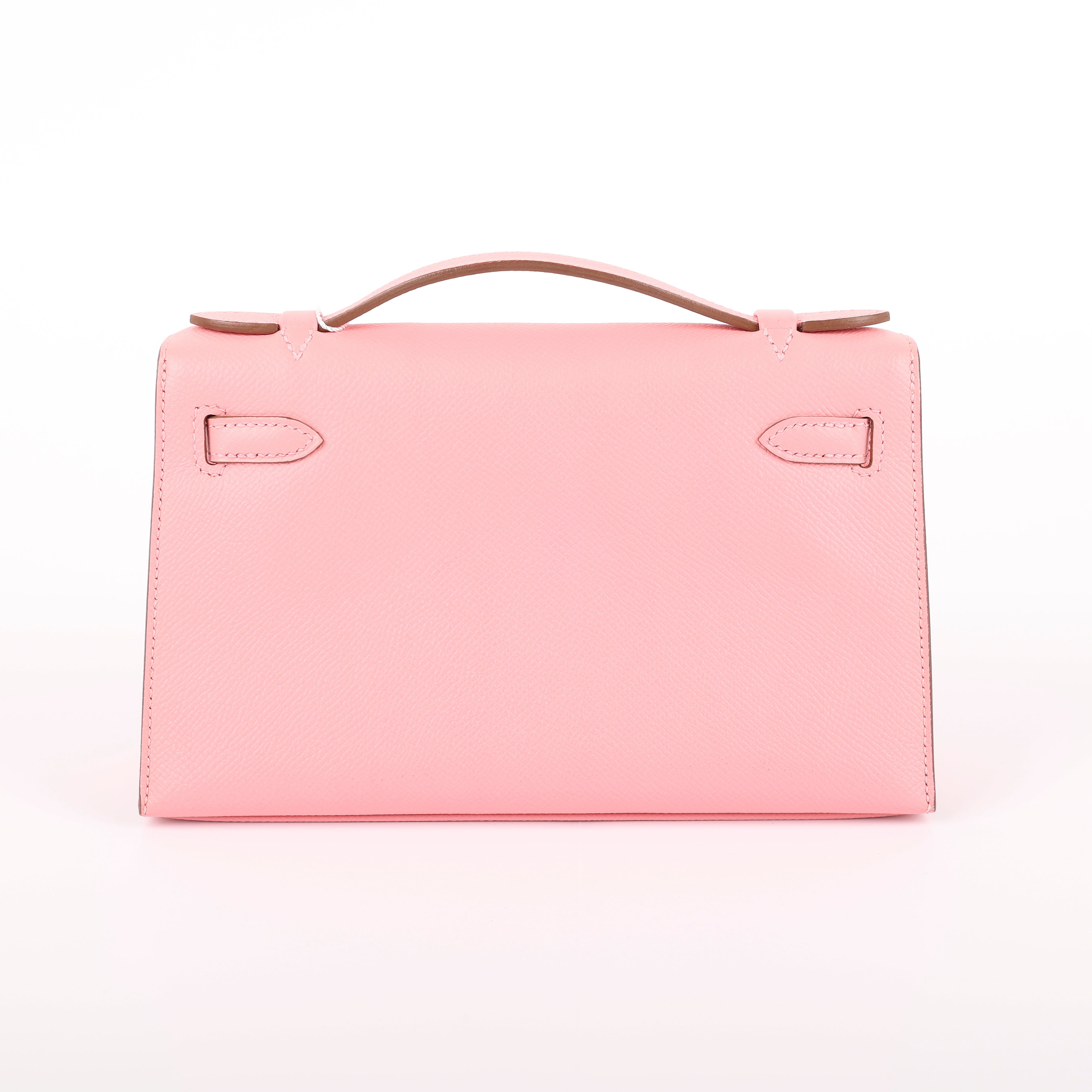 Hermes Rose Confetti Epsom Kelly Pochette (PHW | 2015)