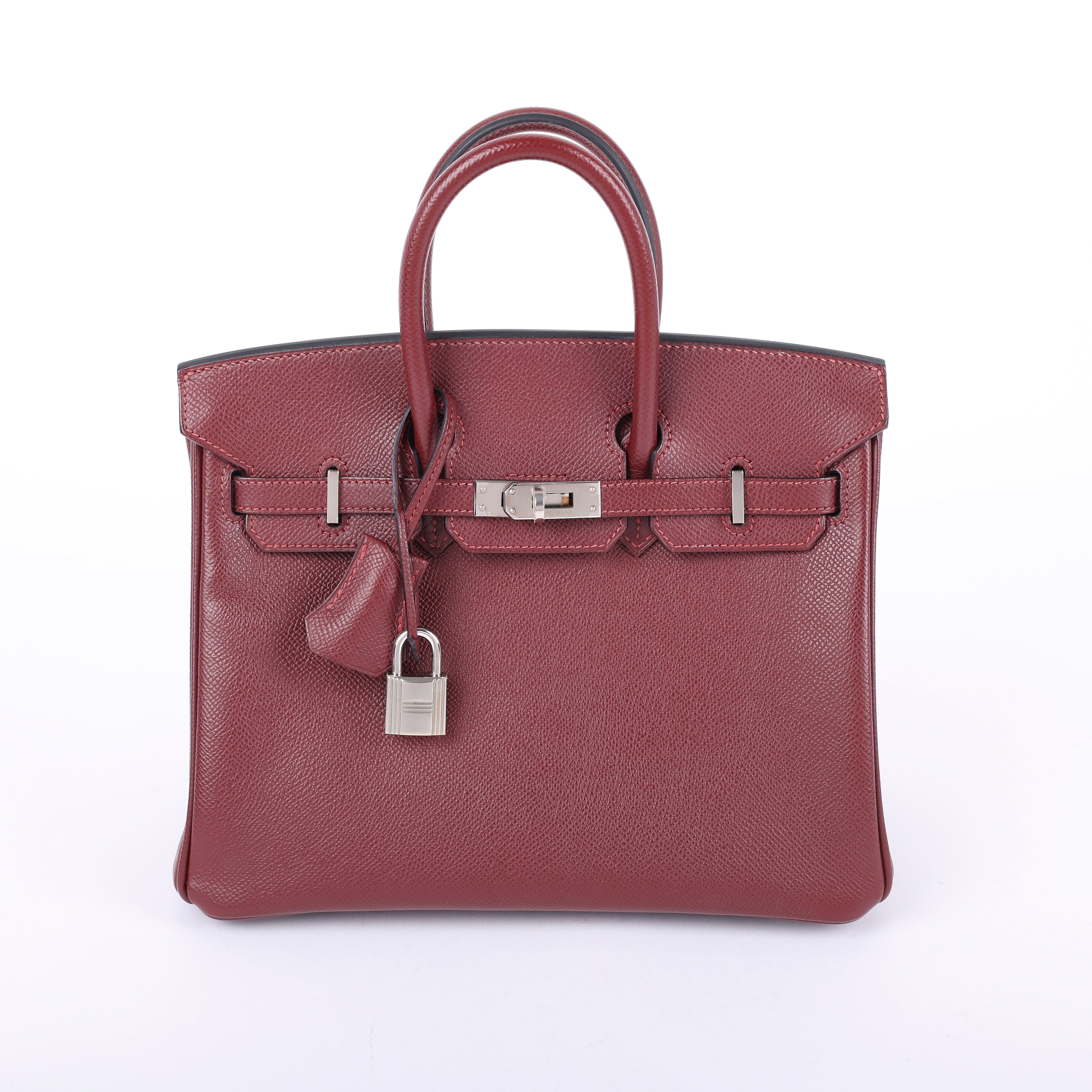 Hermes Rouge H Epsom Retourne Birkin 25 (PHW | 2013)