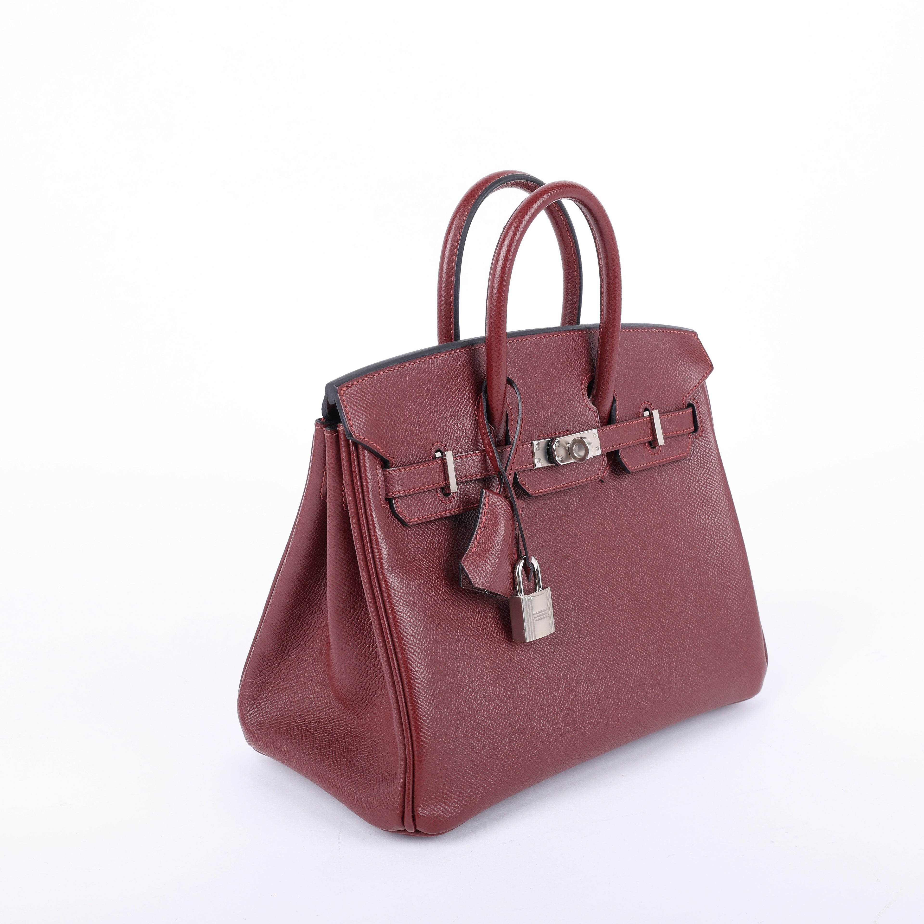 Hermès Rouge H Epsom Retourne Birkin 25 (PHW | 2013)