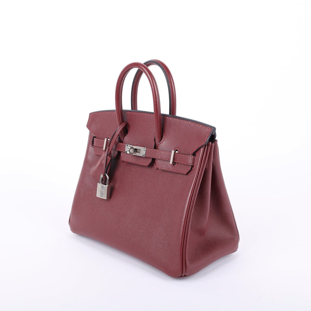Hermès Rouge H Epsom Retourne Birkin 25 (PHW | 2013)