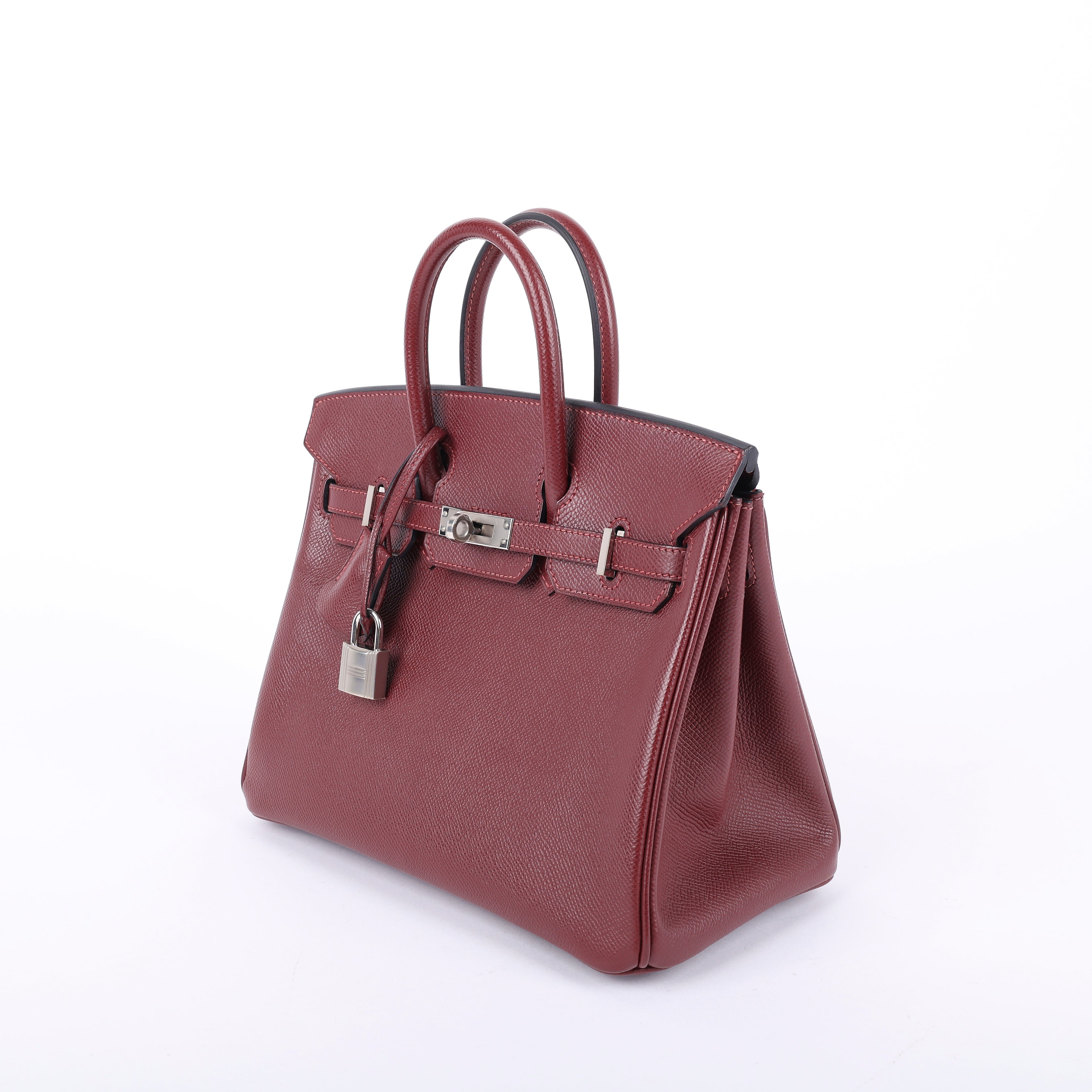 Hermès Rouge H Epsom Retourne Birkin 25 (PHW | 2013)