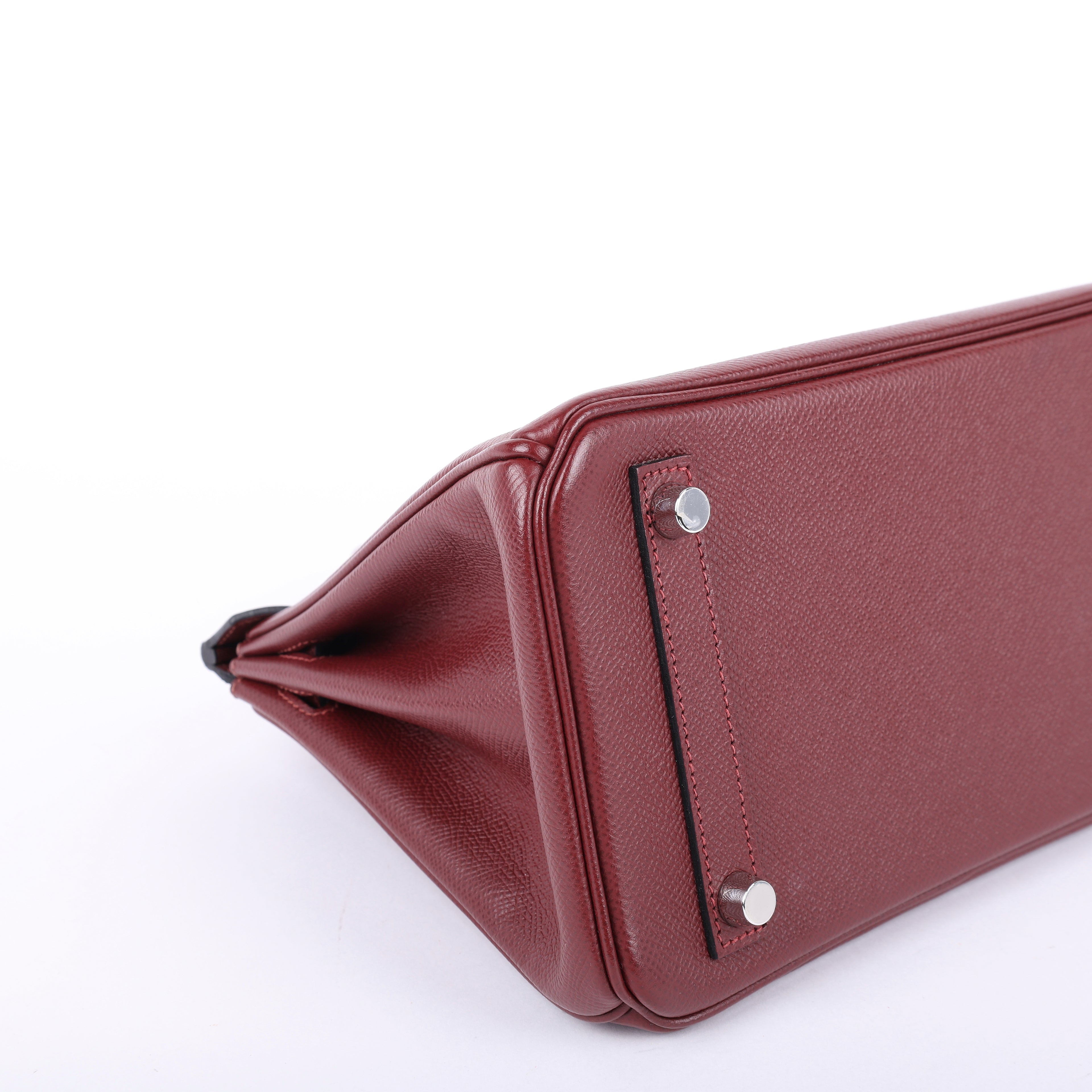 Hermes Rouge H Epsom Retourne Birkin 25 (PHW | 2013)