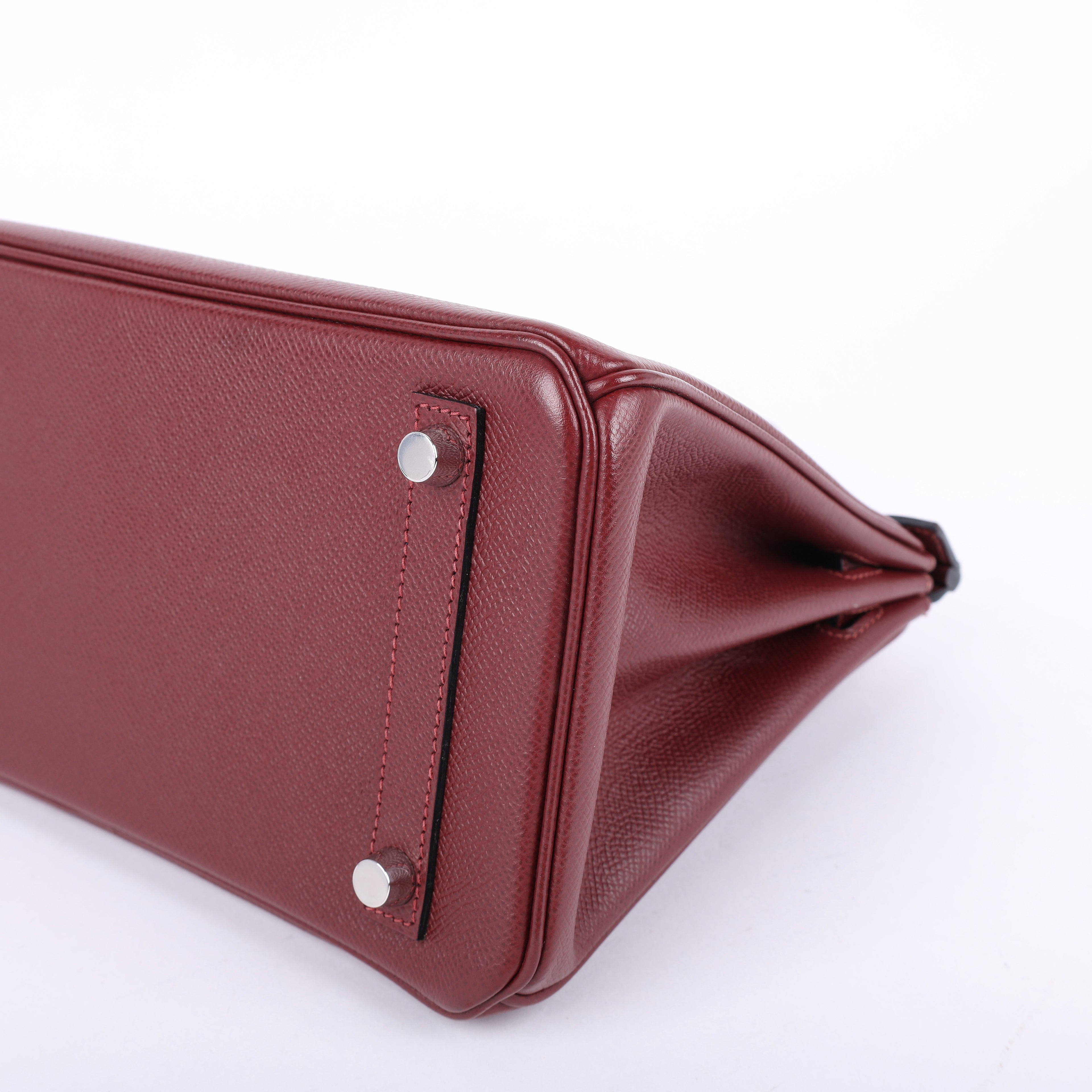 Hermes Rouge H Epsom Retourne Birkin 25 (PHW | 2013)