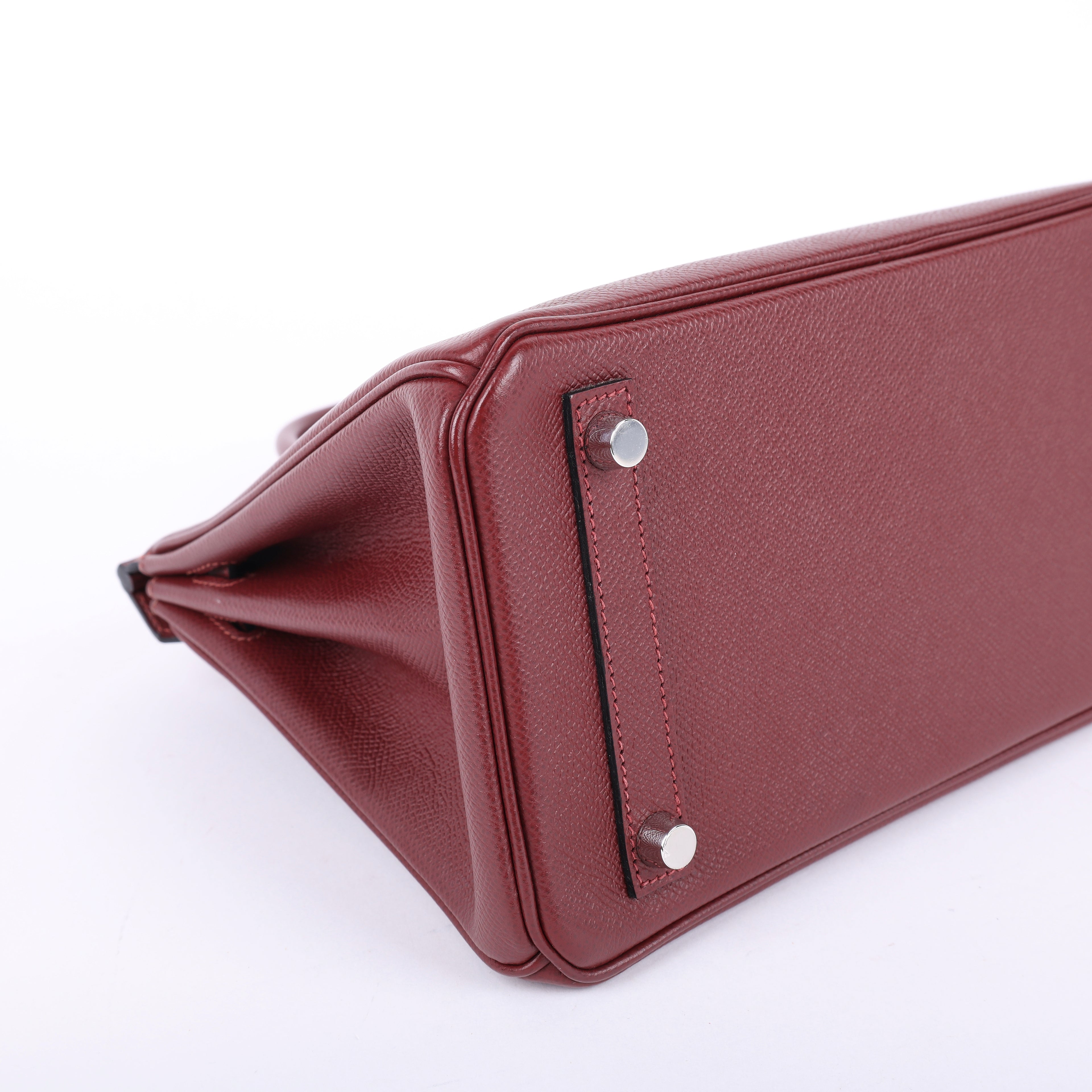 Hermès Rouge H Epsom Retourne Birkin 25 (PHW | 2013)