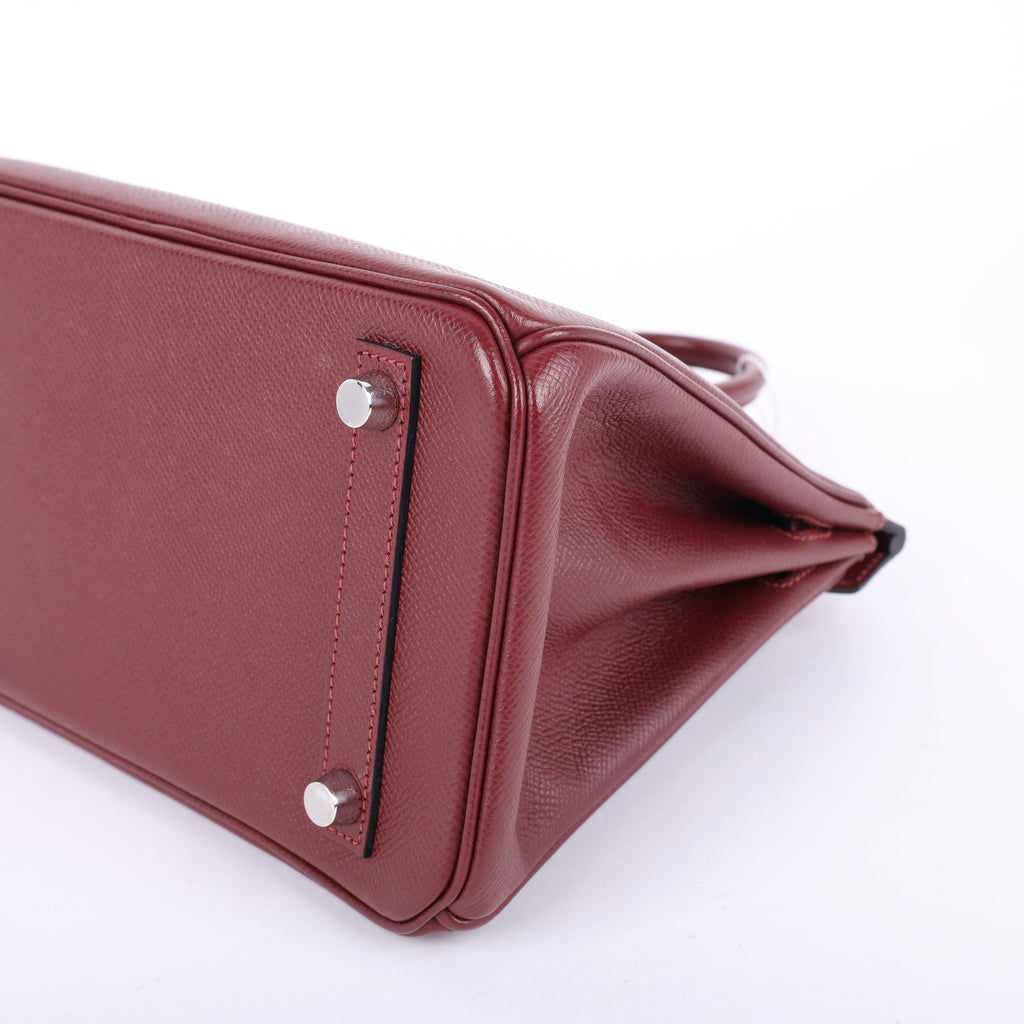Hermès Rouge H Epsom Retourne Birkin 25 (PHW | 2013)
