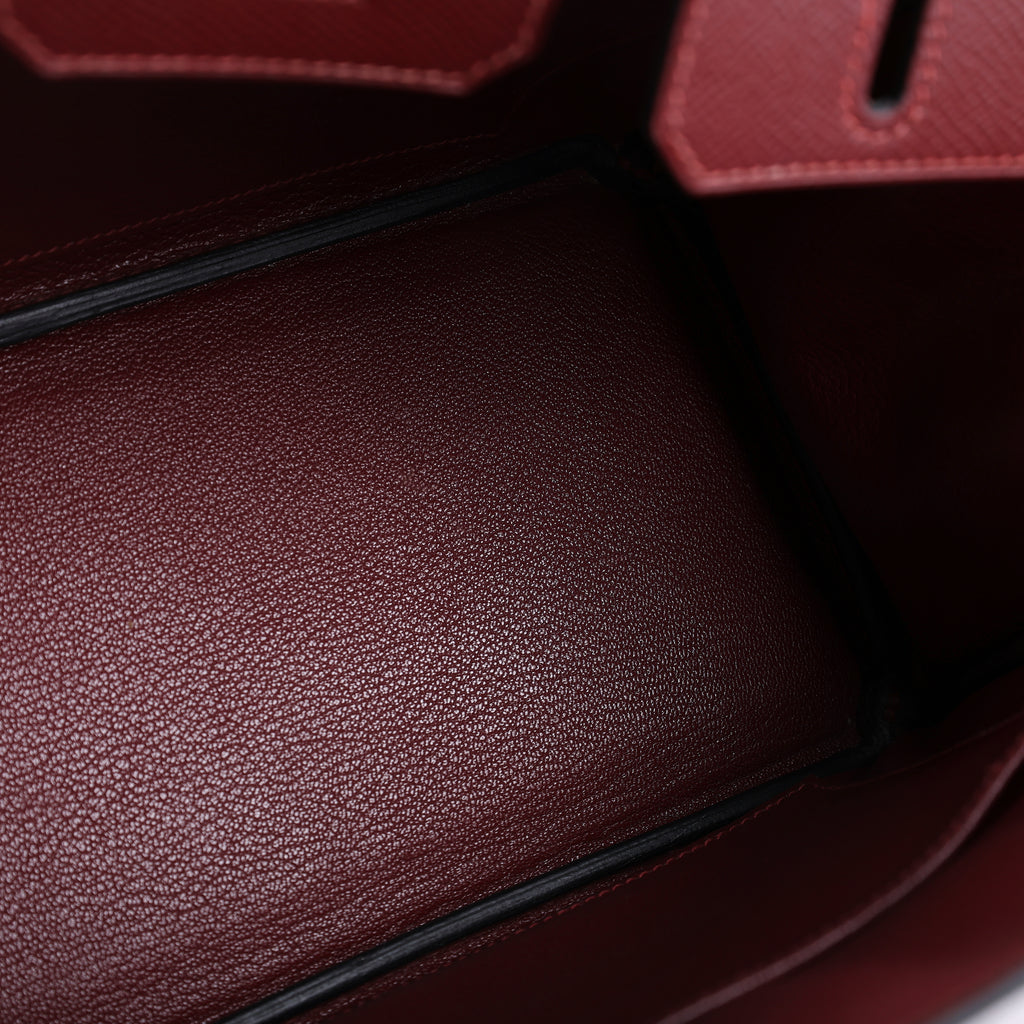 Hermès Rouge H Epsom Retourne Birkin 25 (PHW | 2013)