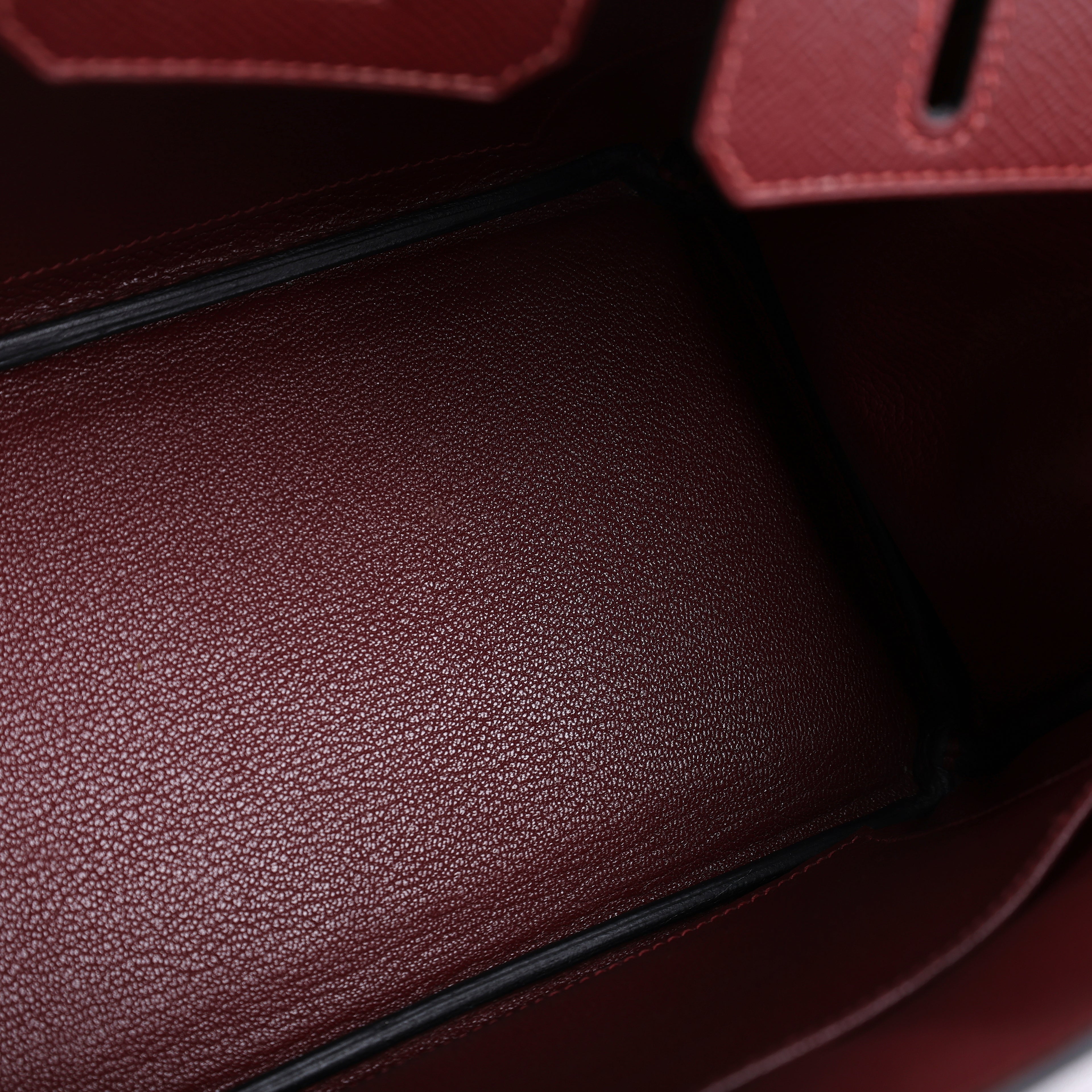 Hermès Rouge H Epsom Retourne Birkin 25 (PHW | 2013)