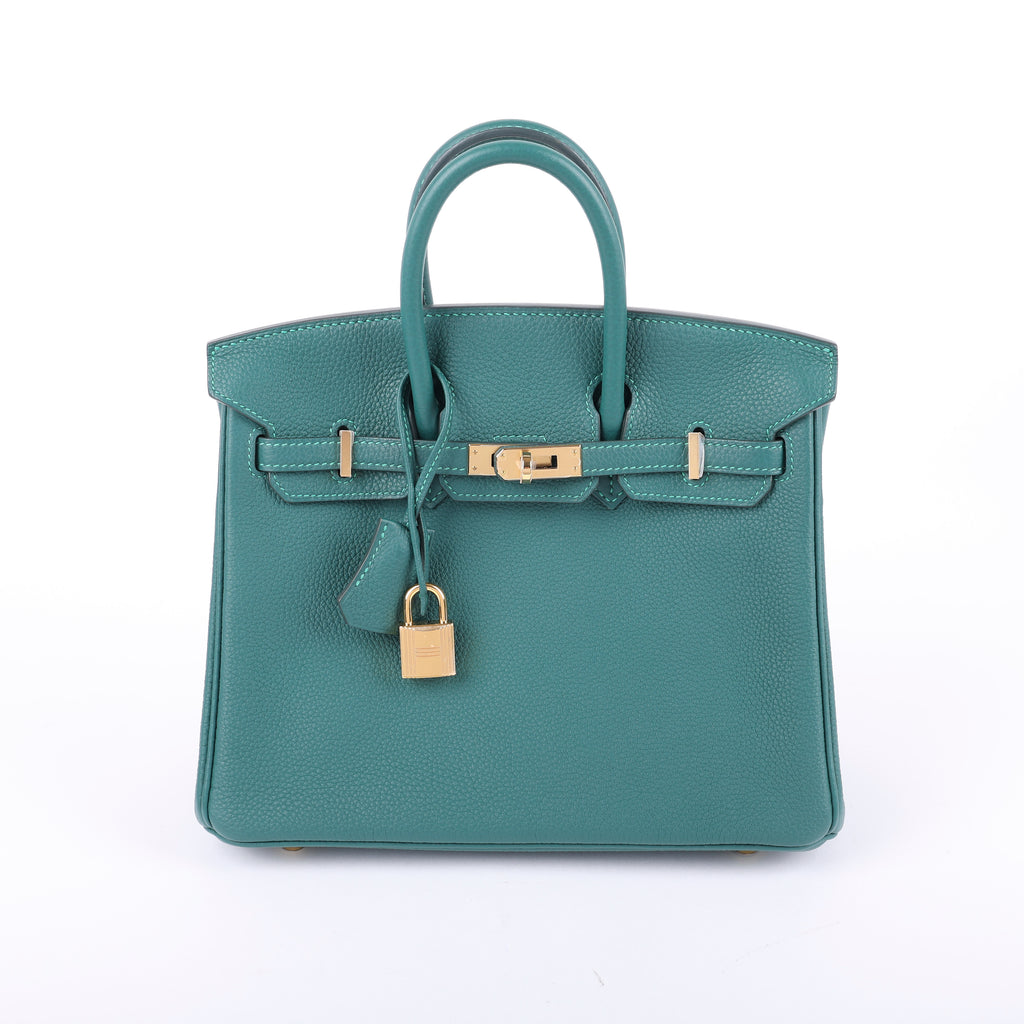 Hermès Malachite Togo Retourne Birkin 25 (GHW | 2017)