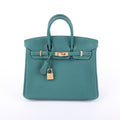 Hermès Malachite Togo Retourne Birkin 25 (GHW | 2017)