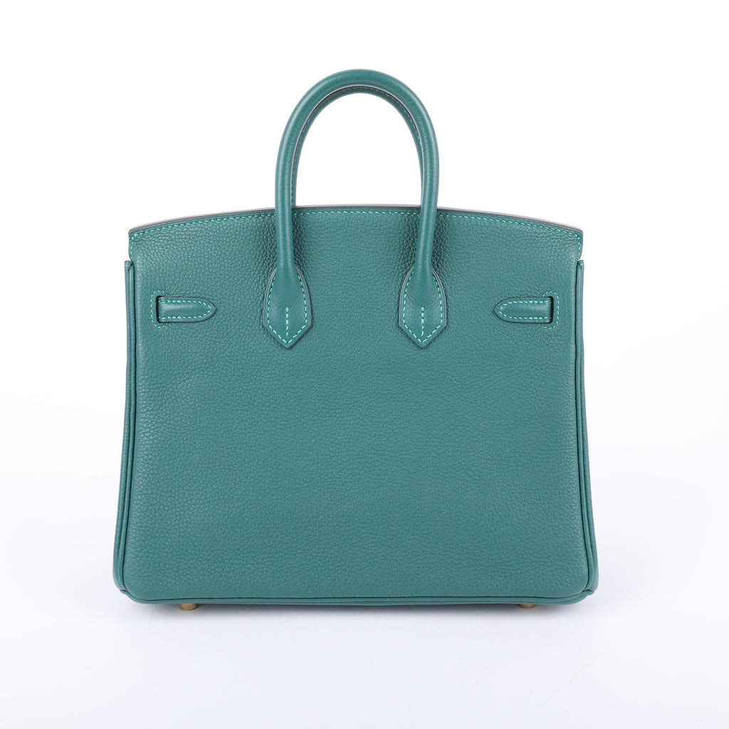 Hermès Malachite Togo Retourne Birkin 25 (GHW | 2017)