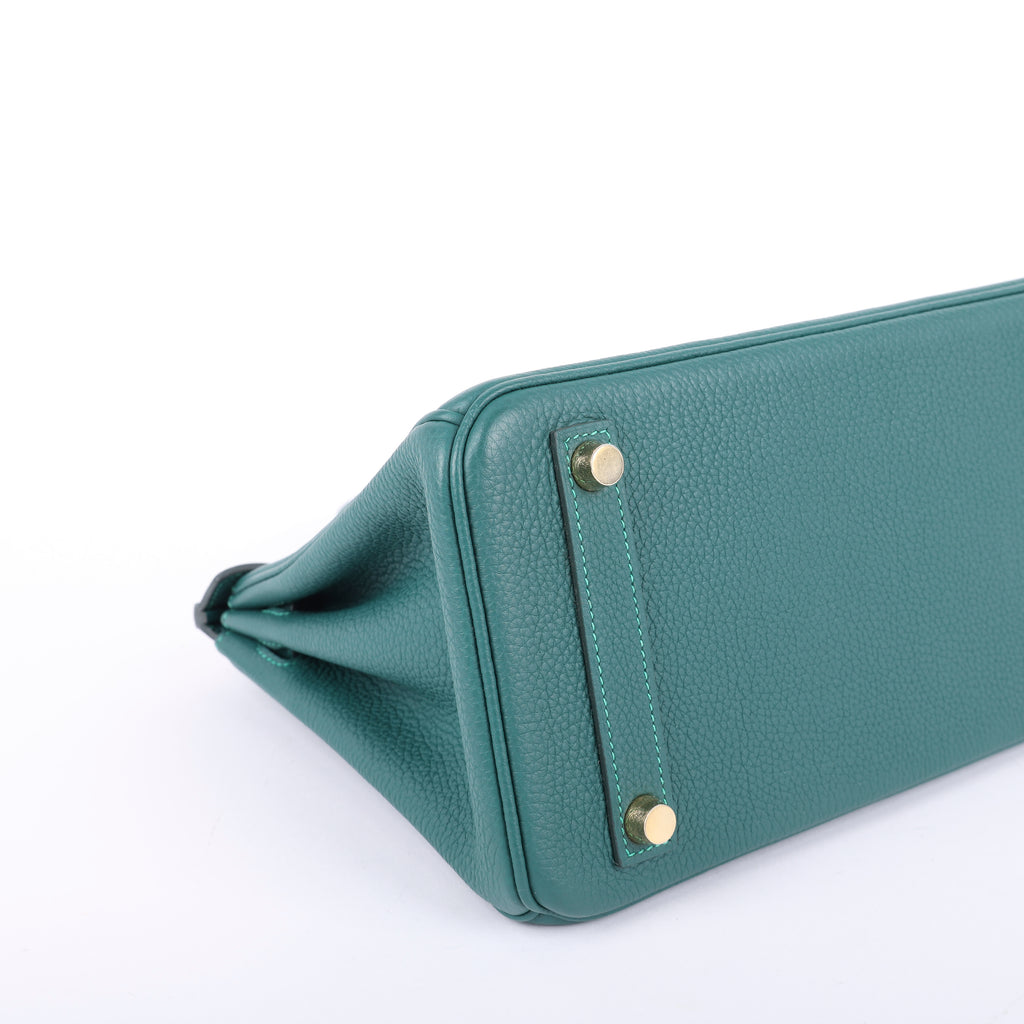 Hermès Malachite Togo Retourne Birkin 25 (GHW | 2017)