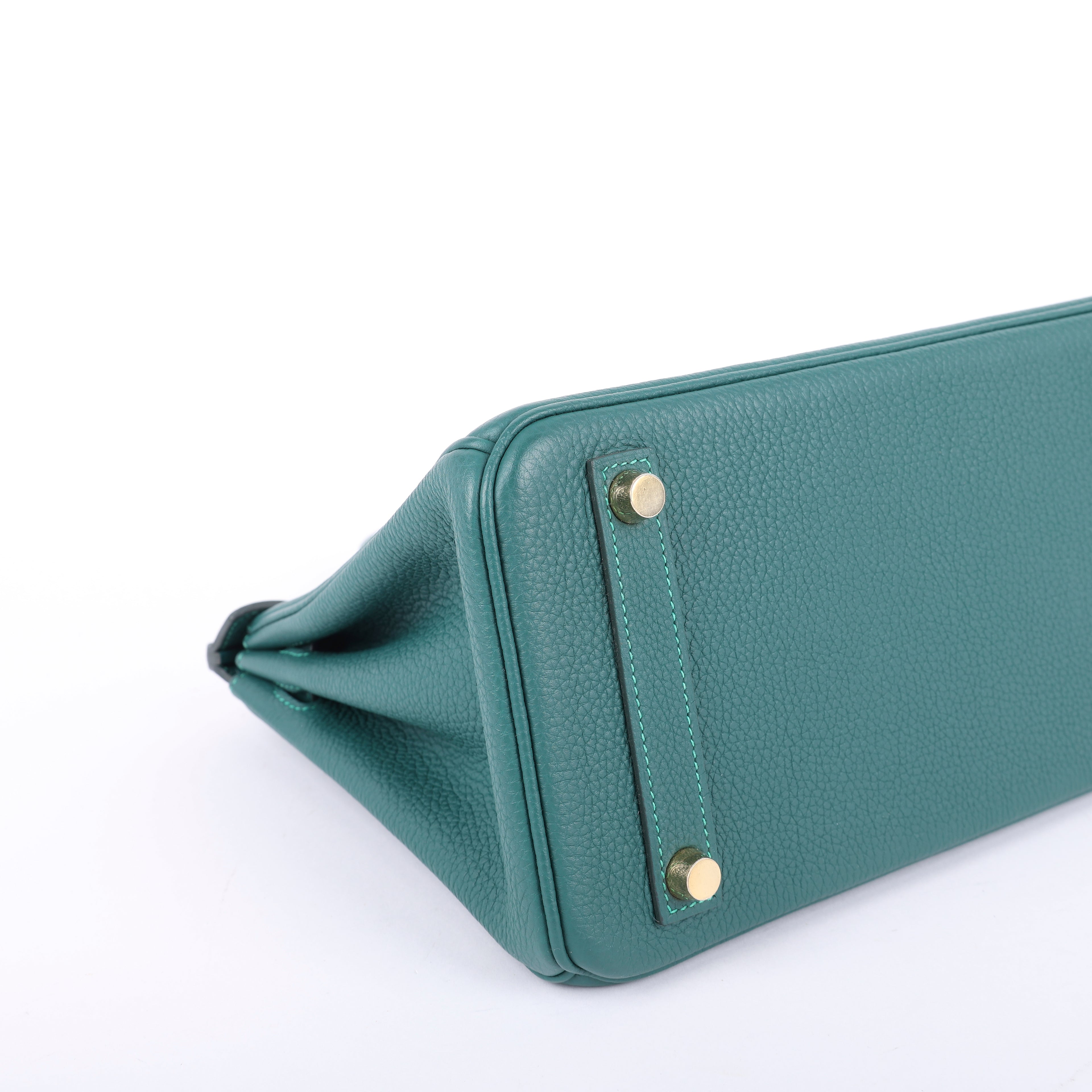 Hermes Malachite Togo Retourne Birkin 25 (GHW | 2017)