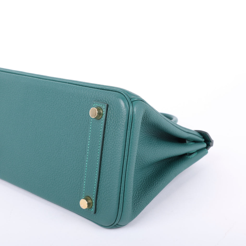 Hermès Malachite Togo Retourne Birkin 25 (GHW | 2017)