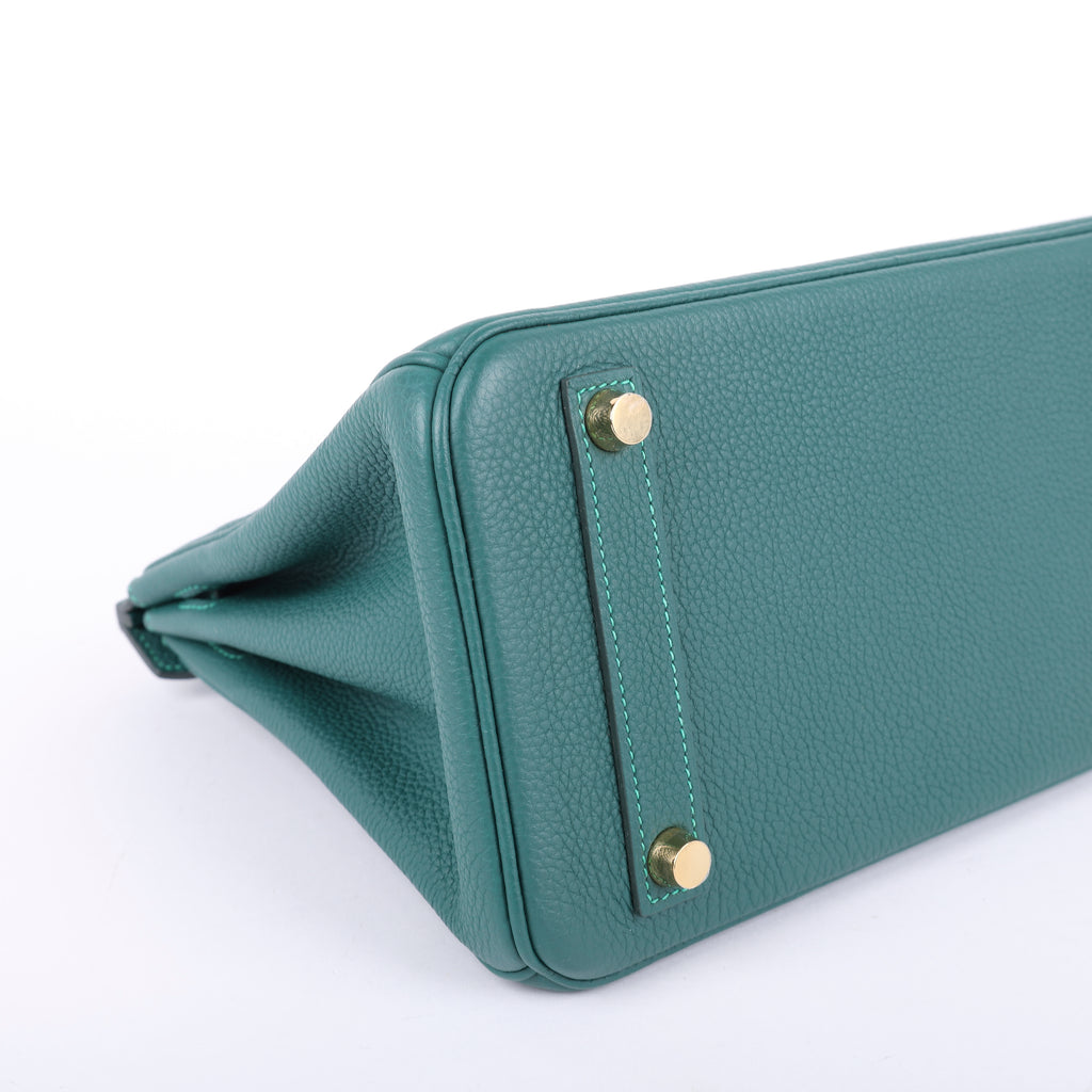 Hermès Malachite Togo Retourne Birkin 25 (GHW | 2017)