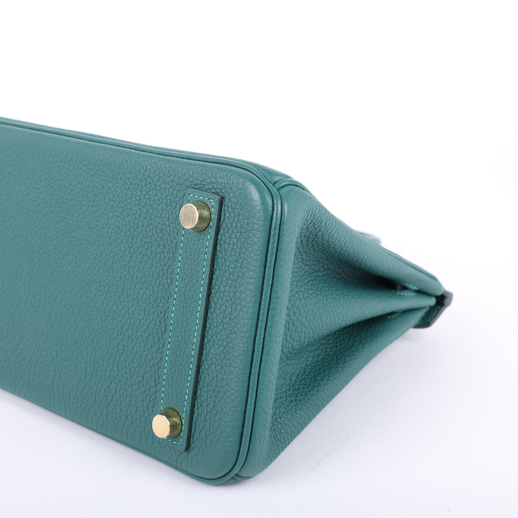 Hermès Malachite Togo Retourne Birkin 25 (GHW | 2017)