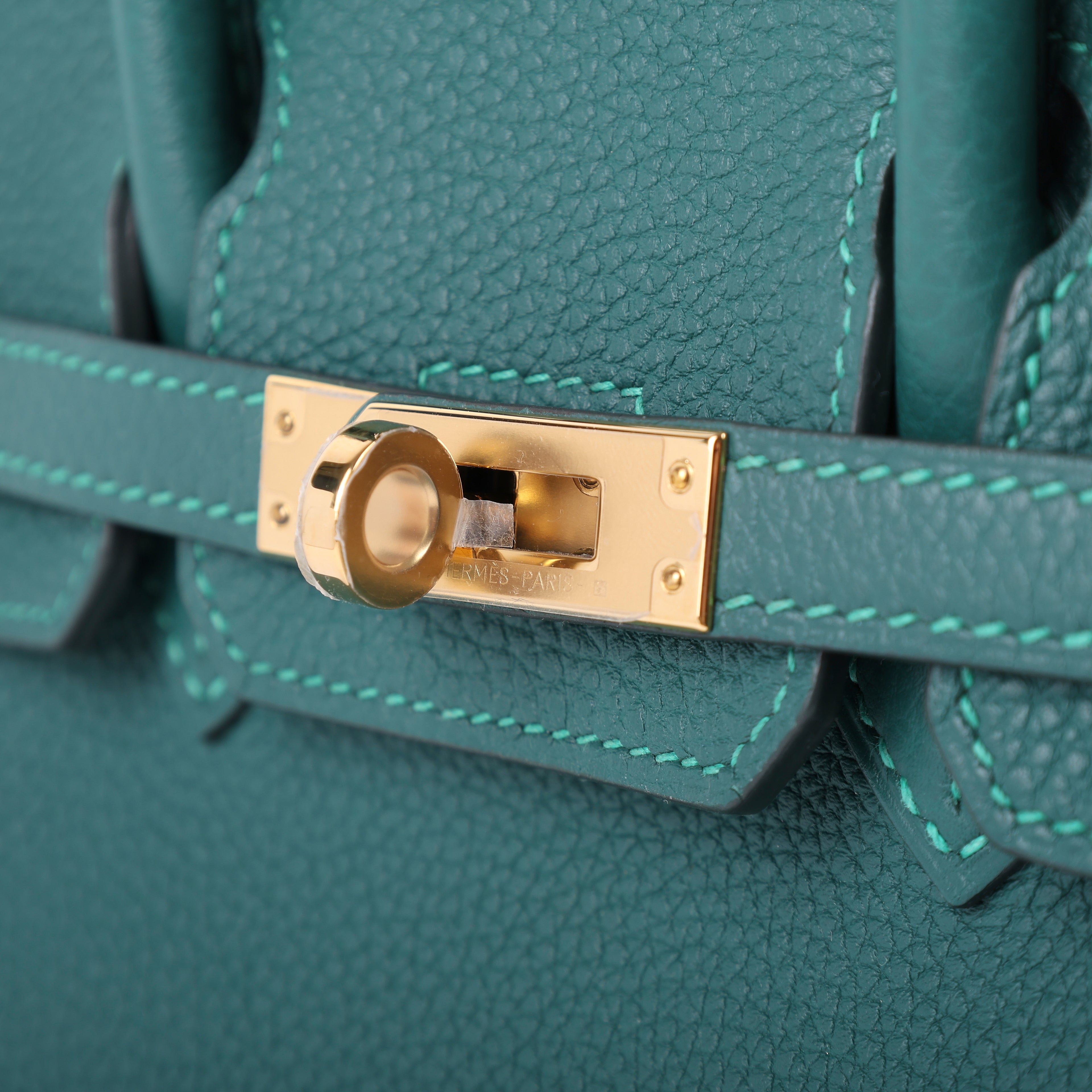 Hermès Malachite Togo Retourne Birkin 25 (GHW | 2017)