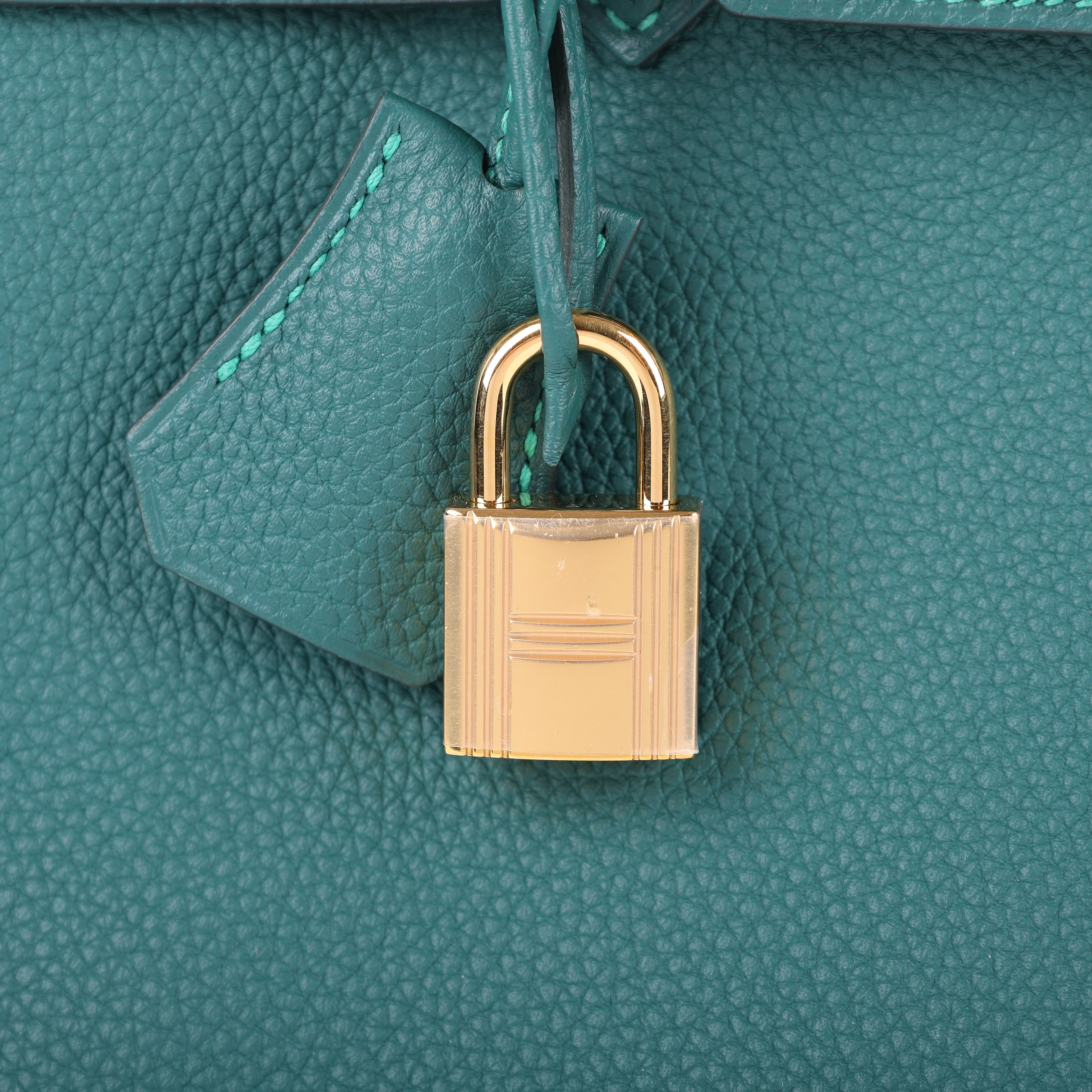 Hermès Malachite Togo Retourne Birkin 25 (GHW | 2017)